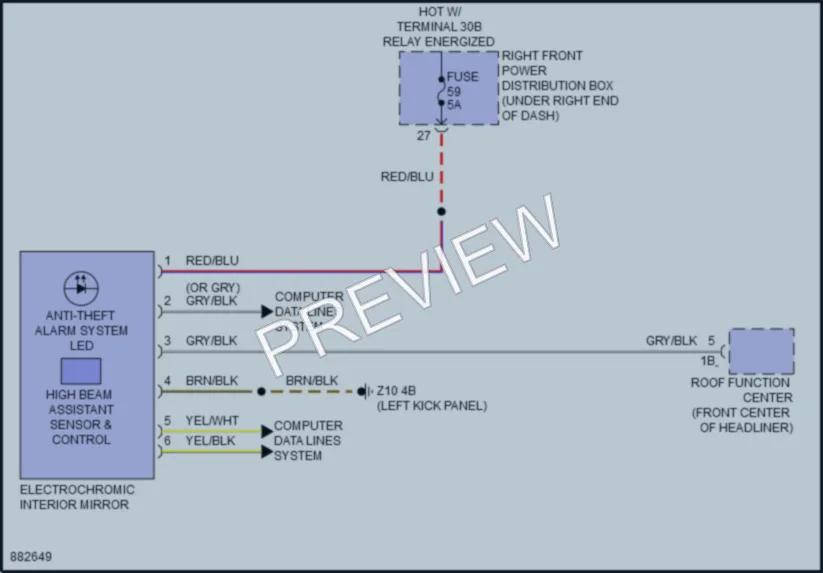 2024 BMW 230i Power Mirrors wiring diagram preview