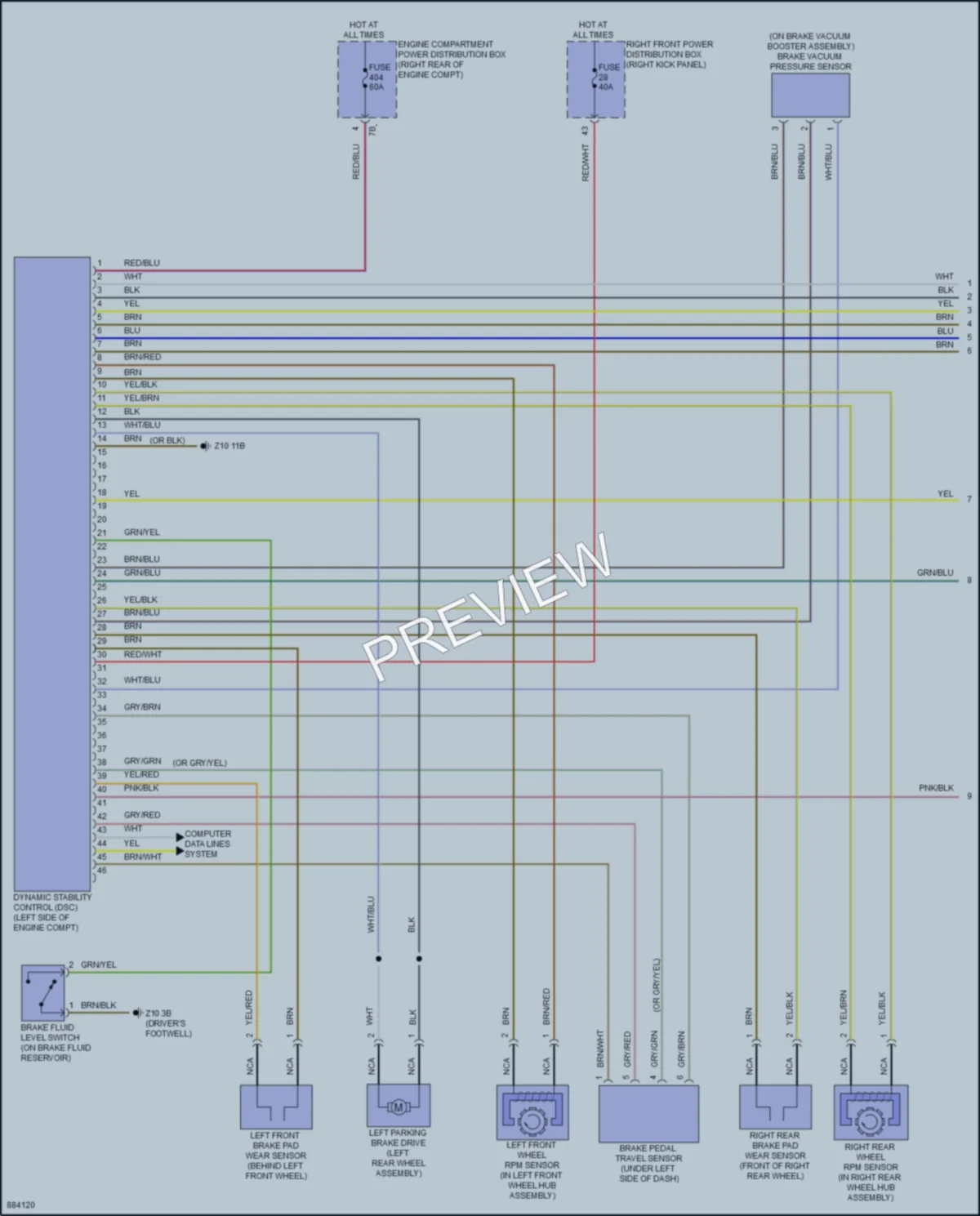 2024 BMW 330e Anti Lock Brakes wiring diagram preview