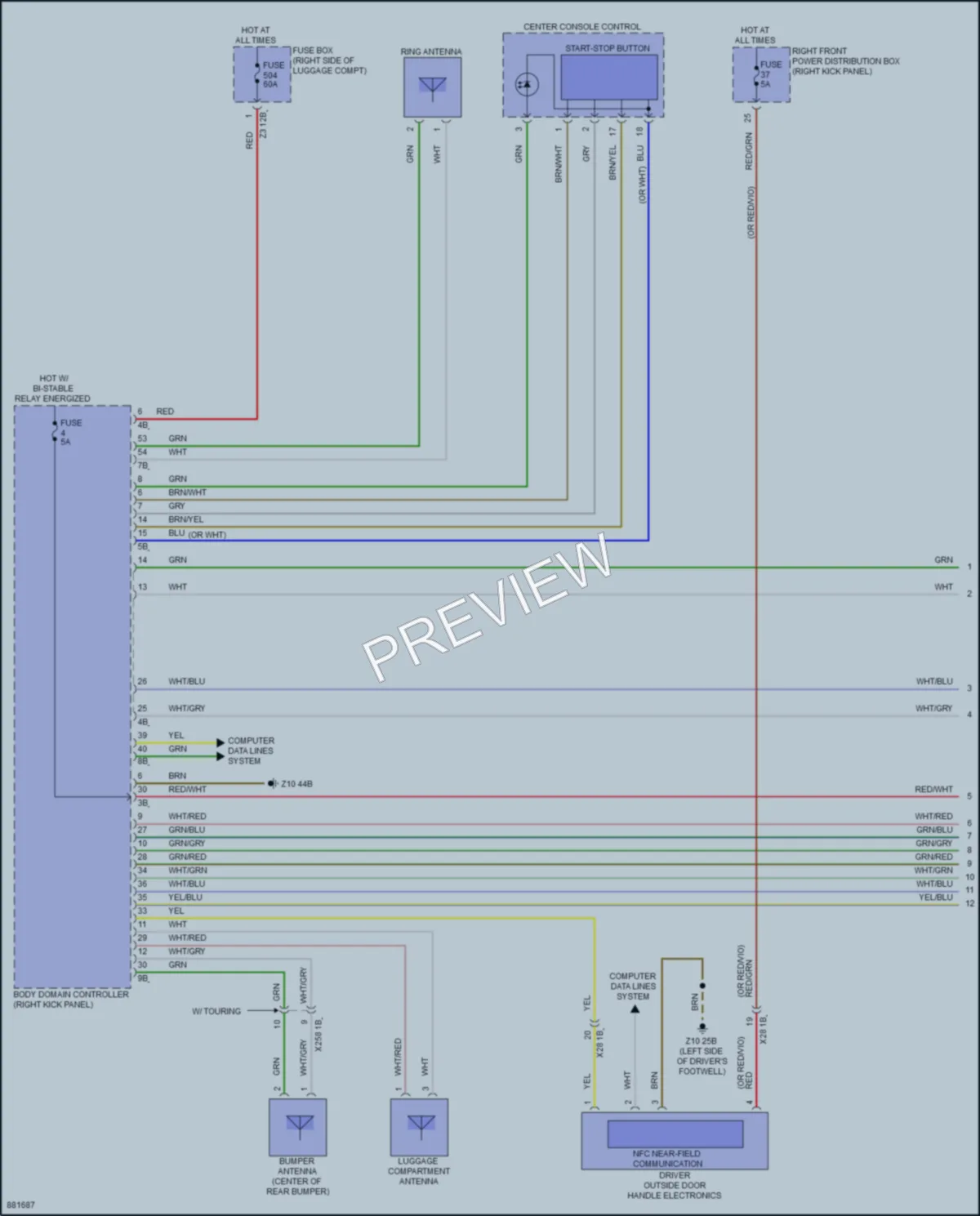 2024 BMW 330e Anti Theft wiring diagram preview