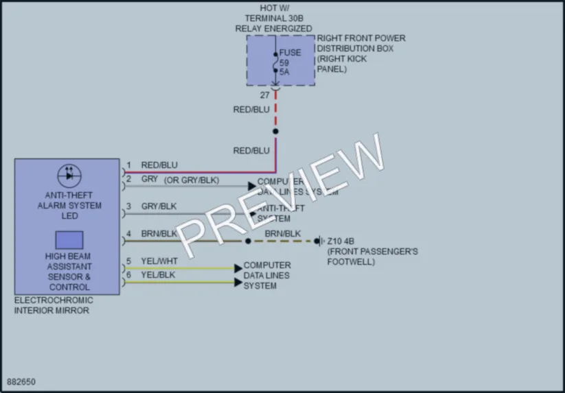 2024 BMW 330e Power Mirrors wiring diagram preview