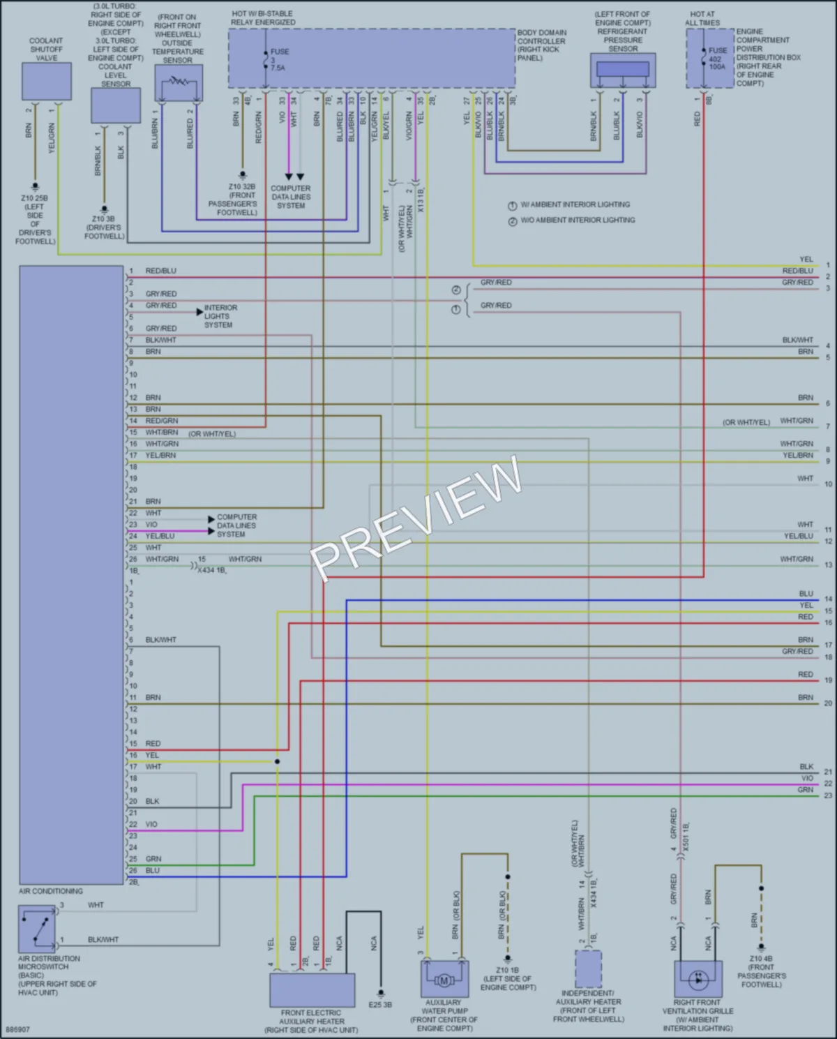 2024 BMW 330i Air Conditioning wiring diagram preview
