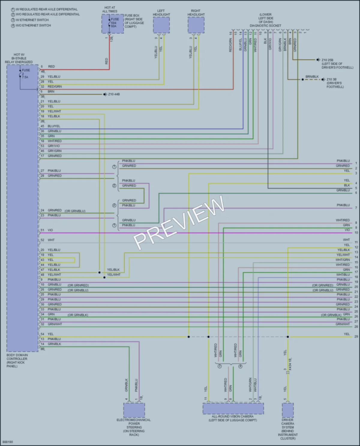 2024 BMW 330i Computer Data Lines wiring diagram preview
