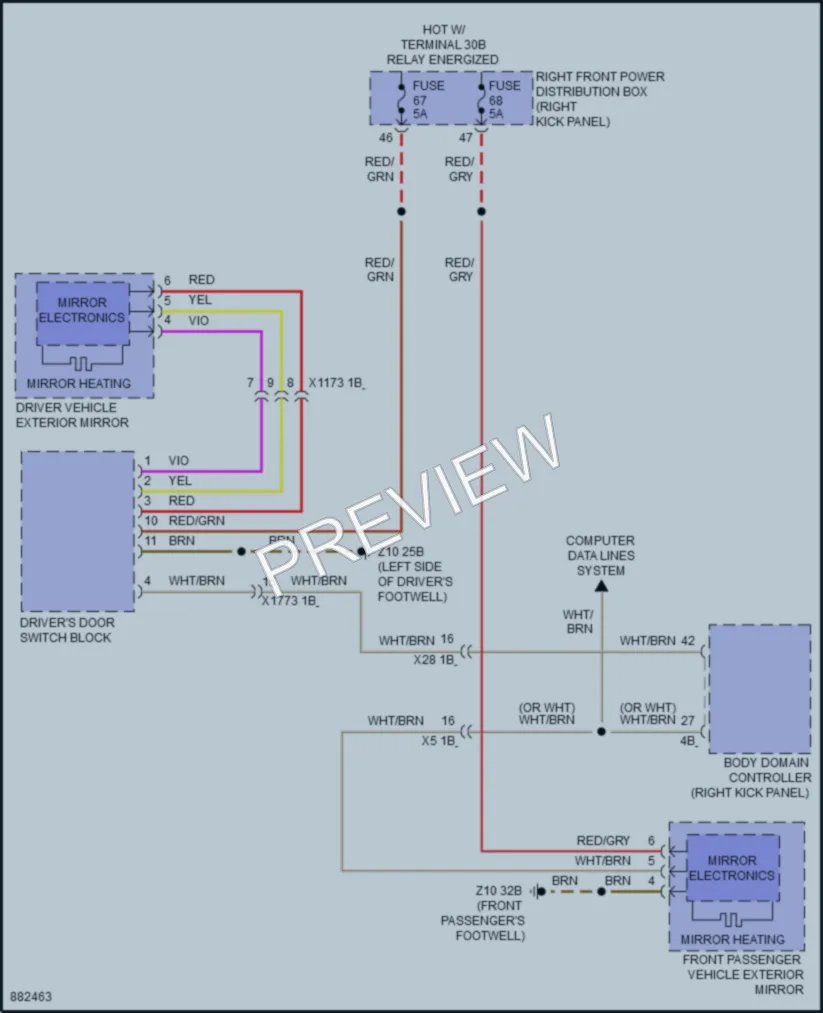 2024 BMW 330i Defoggers wiring diagram preview