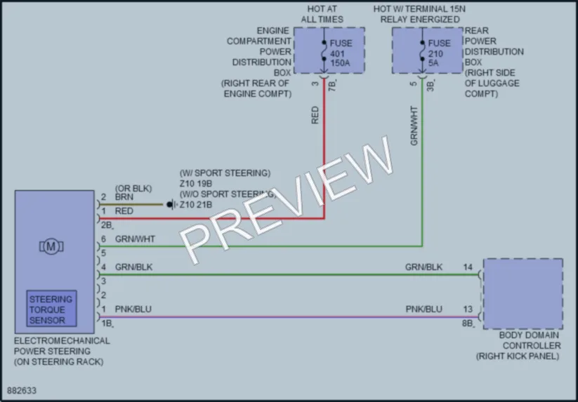 2024 BMW 330i Electronic Power Steering wiring diagram preview