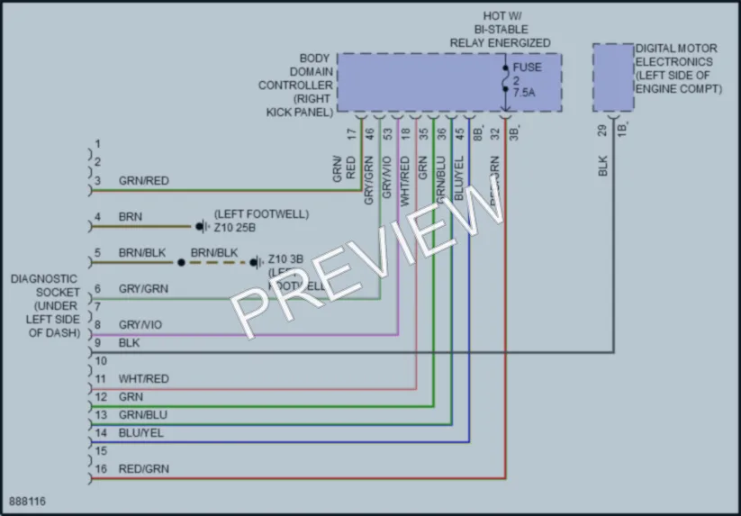 2024 BMW 430i Computer Data Lines wiring diagram preview