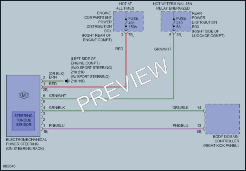 2024 BMW 430i Electronic Power Steering wiring diagram preview