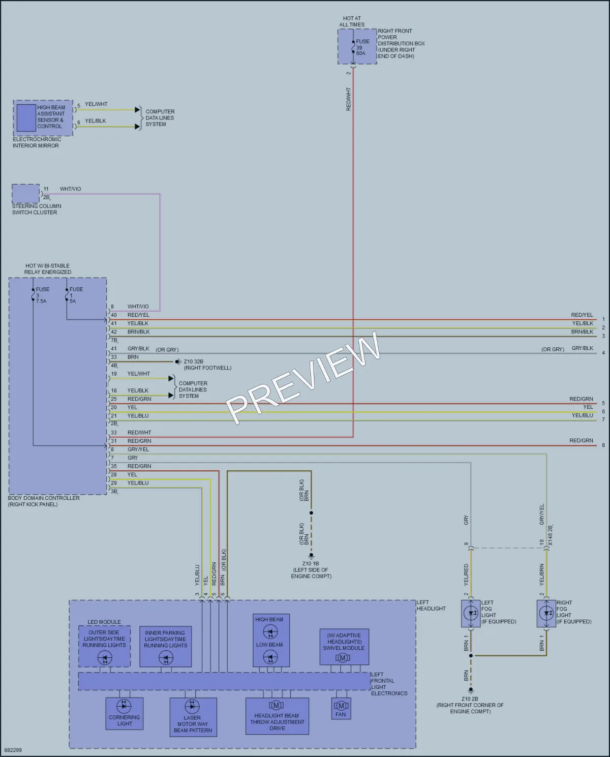 2024 BMW 430iGranCoupe Headlights wiring diagram preview