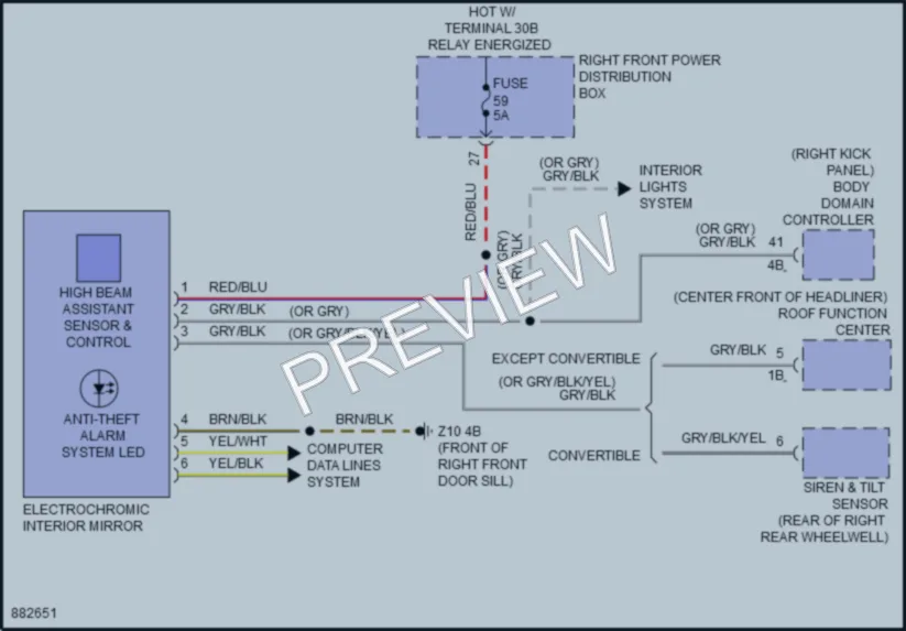 2024 BMW 430iGranCoupe Power Mirrors wiring diagram preview