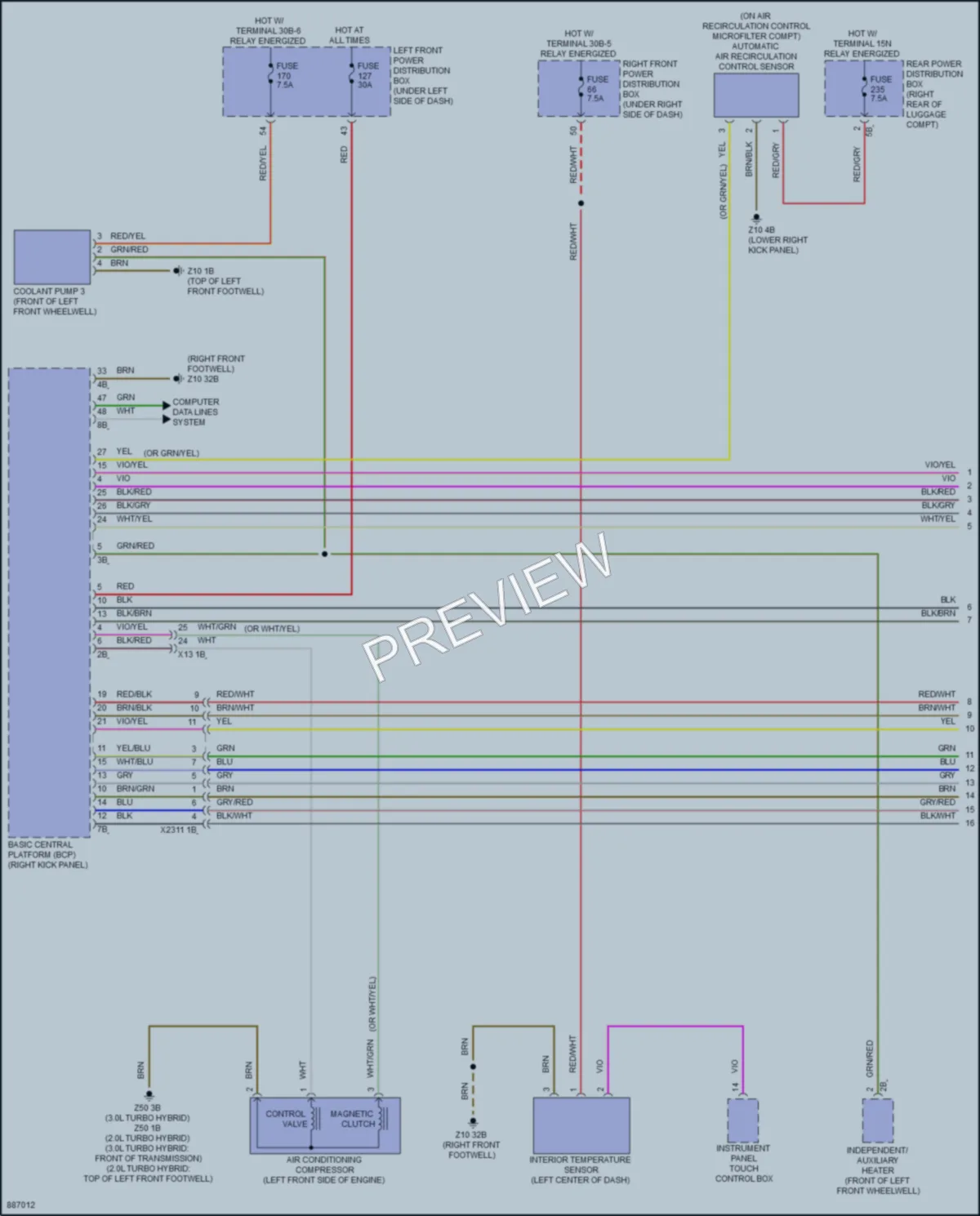 2024 BMW 530i Air Conditioning wiring diagram preview
