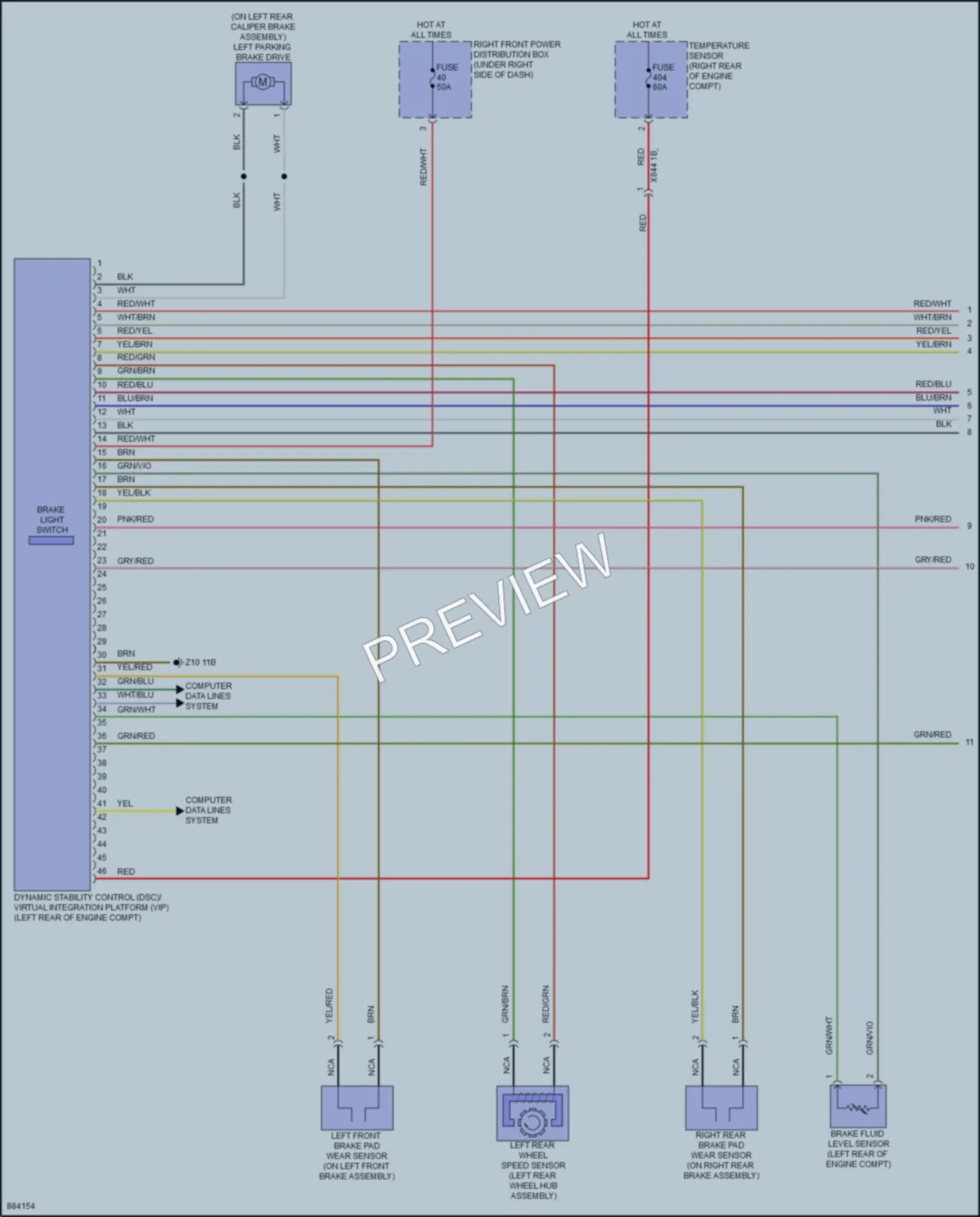 2024 BMW 530i Anti Lock Brakes wiring diagram preview