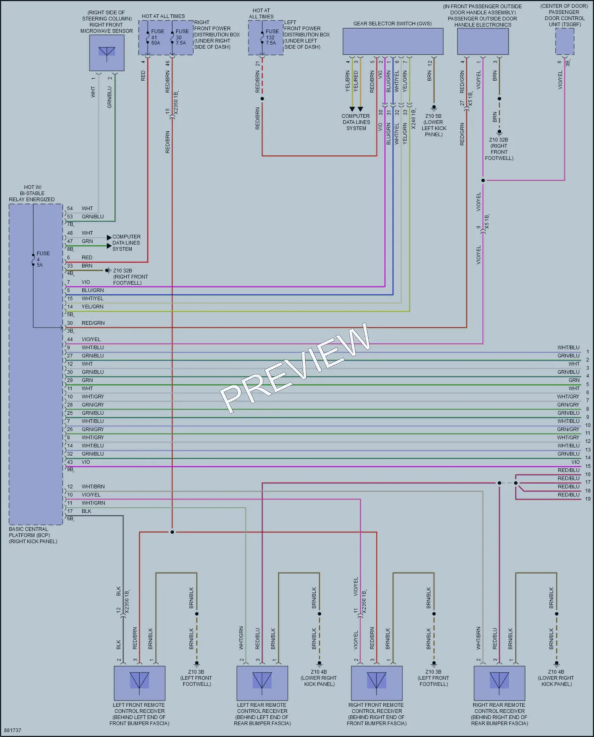2024 BMW 530i Anti Theft wiring diagram preview