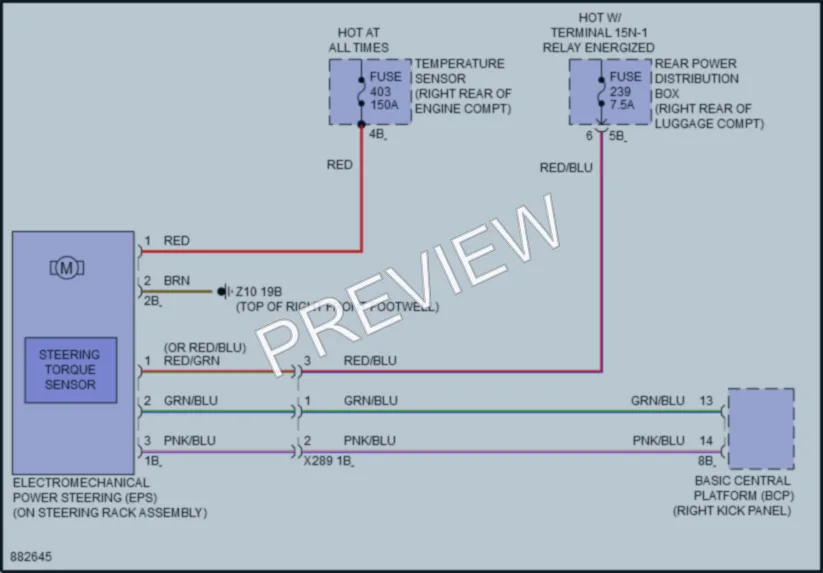 2024 BMW 530i Electronic Power Steering wiring diagram preview