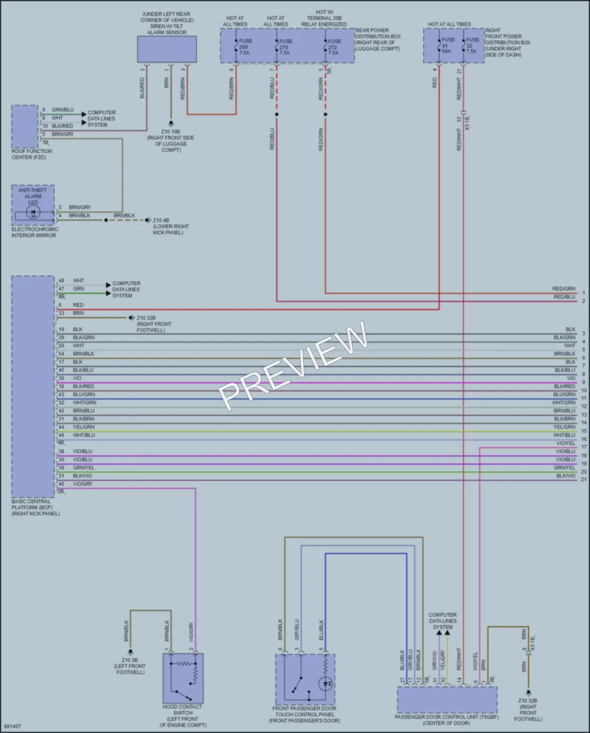 2024 BMW 530i Power Door Locks wiring diagram preview