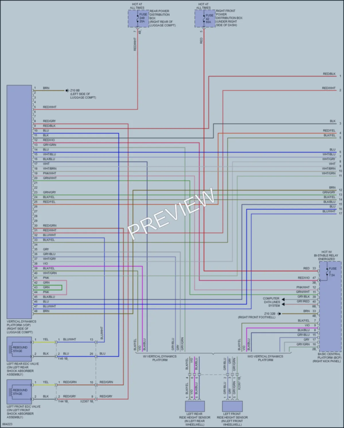 2024 BMW 540i Electronic Suspension wiring diagram preview