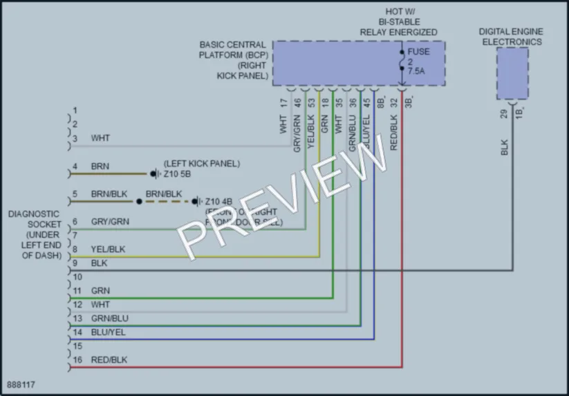 2024 BMW 740i Computer Data Lines wiring diagram preview