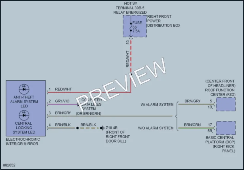 2024 BMW 740i Power Mirrors wiring diagram preview