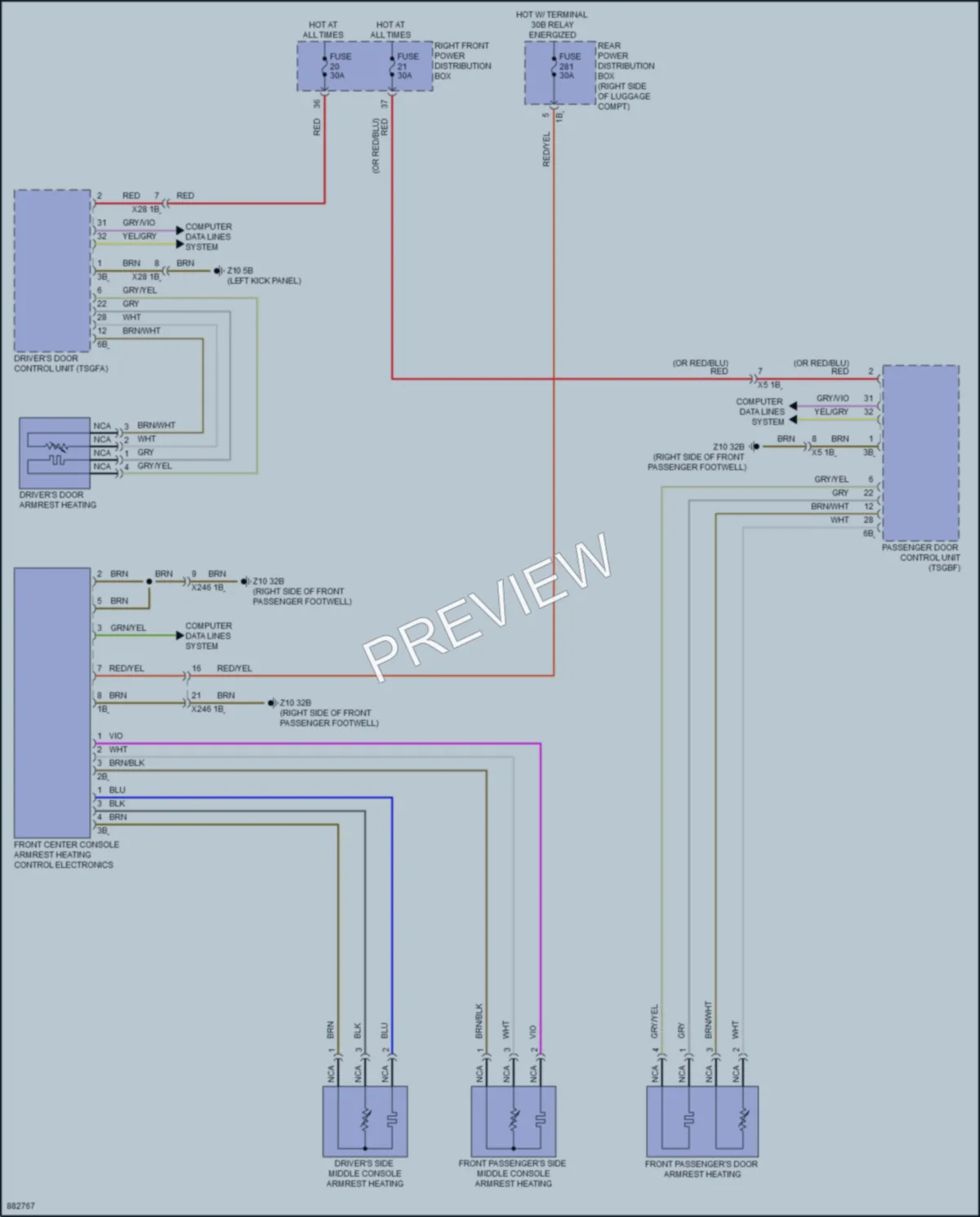 2024 BMW 740i Power Seats wiring diagram preview