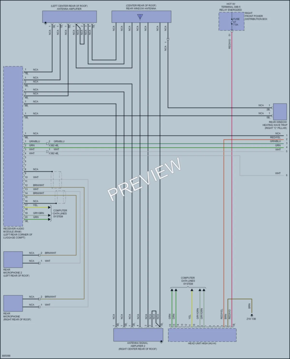 2024 BMW 740i Radio wiring diagram preview