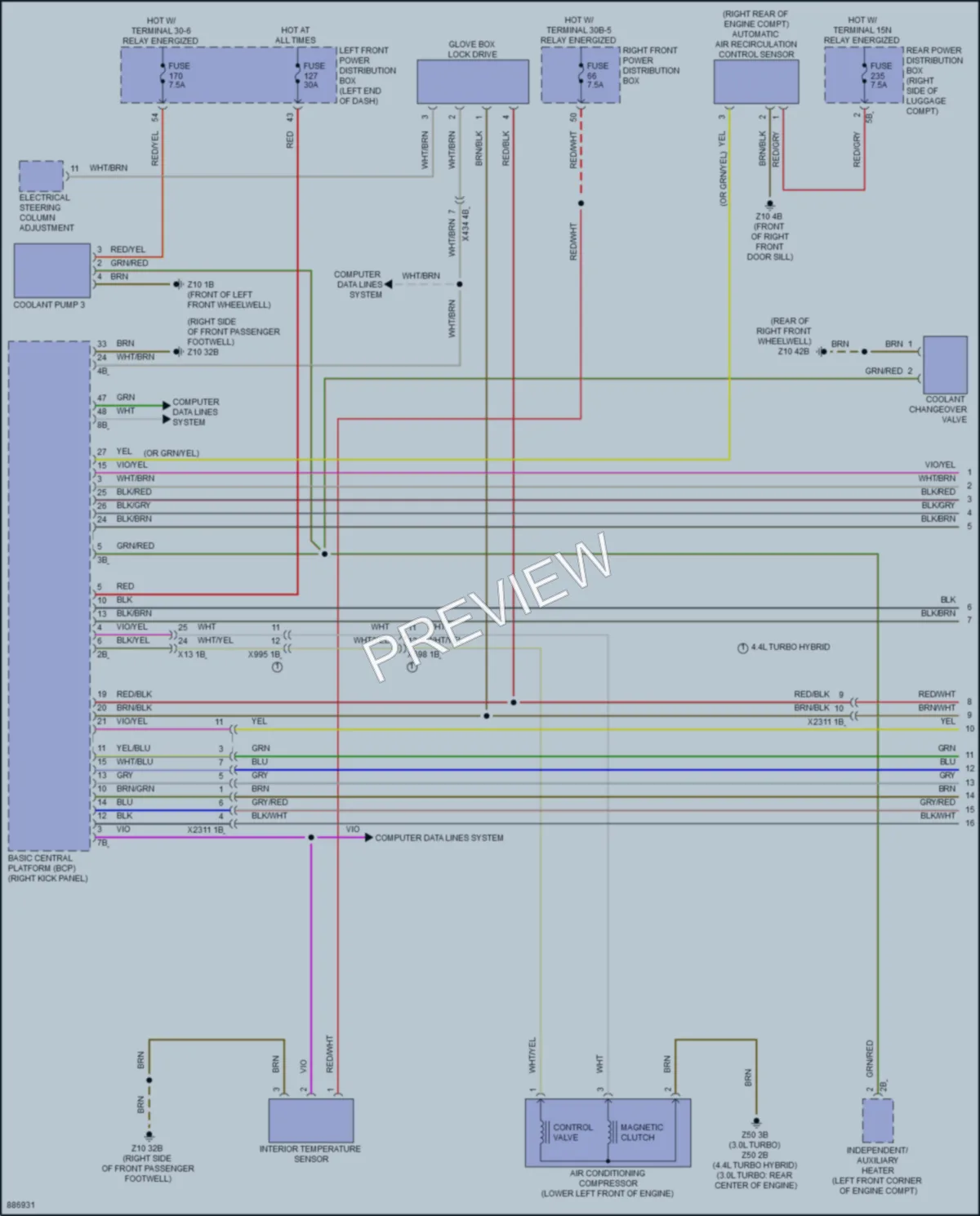 2024 BMW 760i Air Conditioning wiring diagram preview