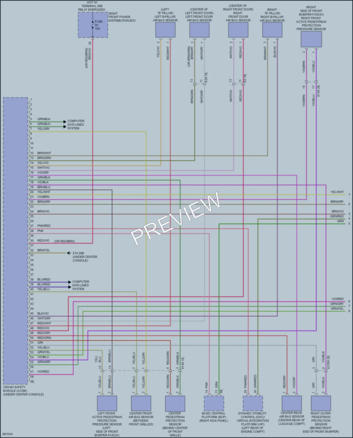2024 BMW 760i Supplemental Restraints wiring diagram preview