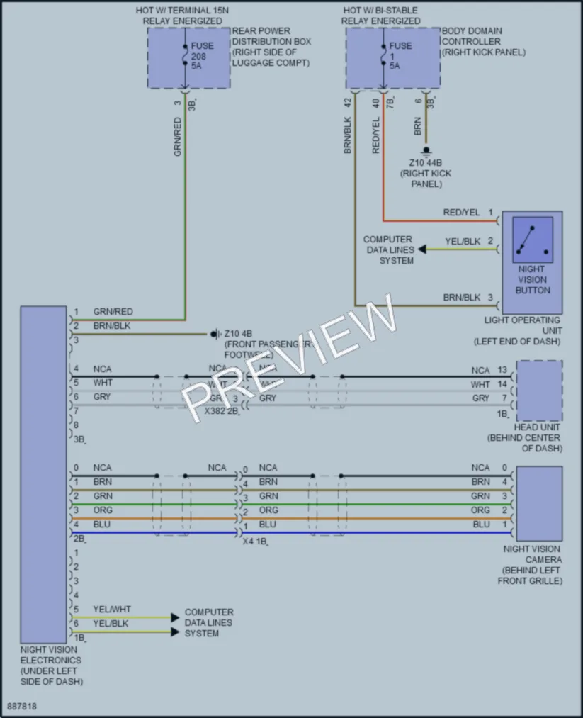 2024 BMW 840i Instrument Cluster wiring diagram preview
