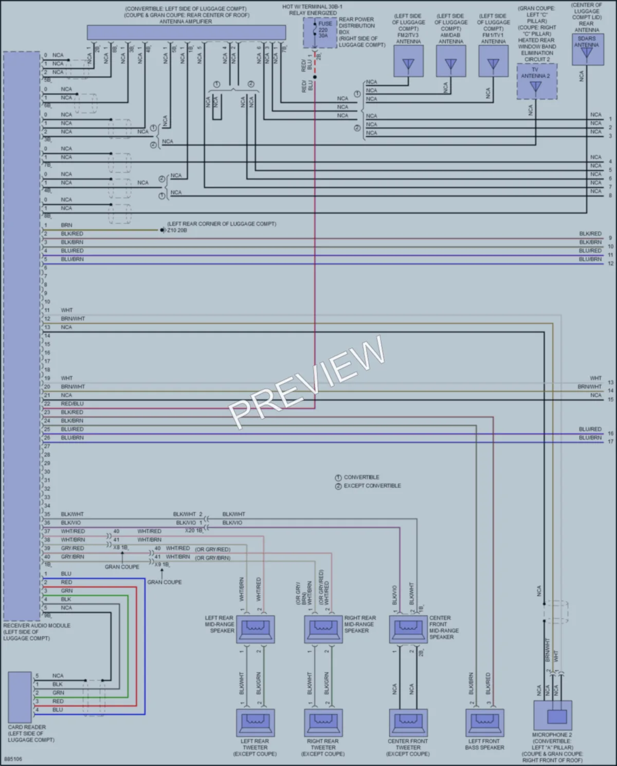 2024 BMW 840i Radio wiring diagram preview