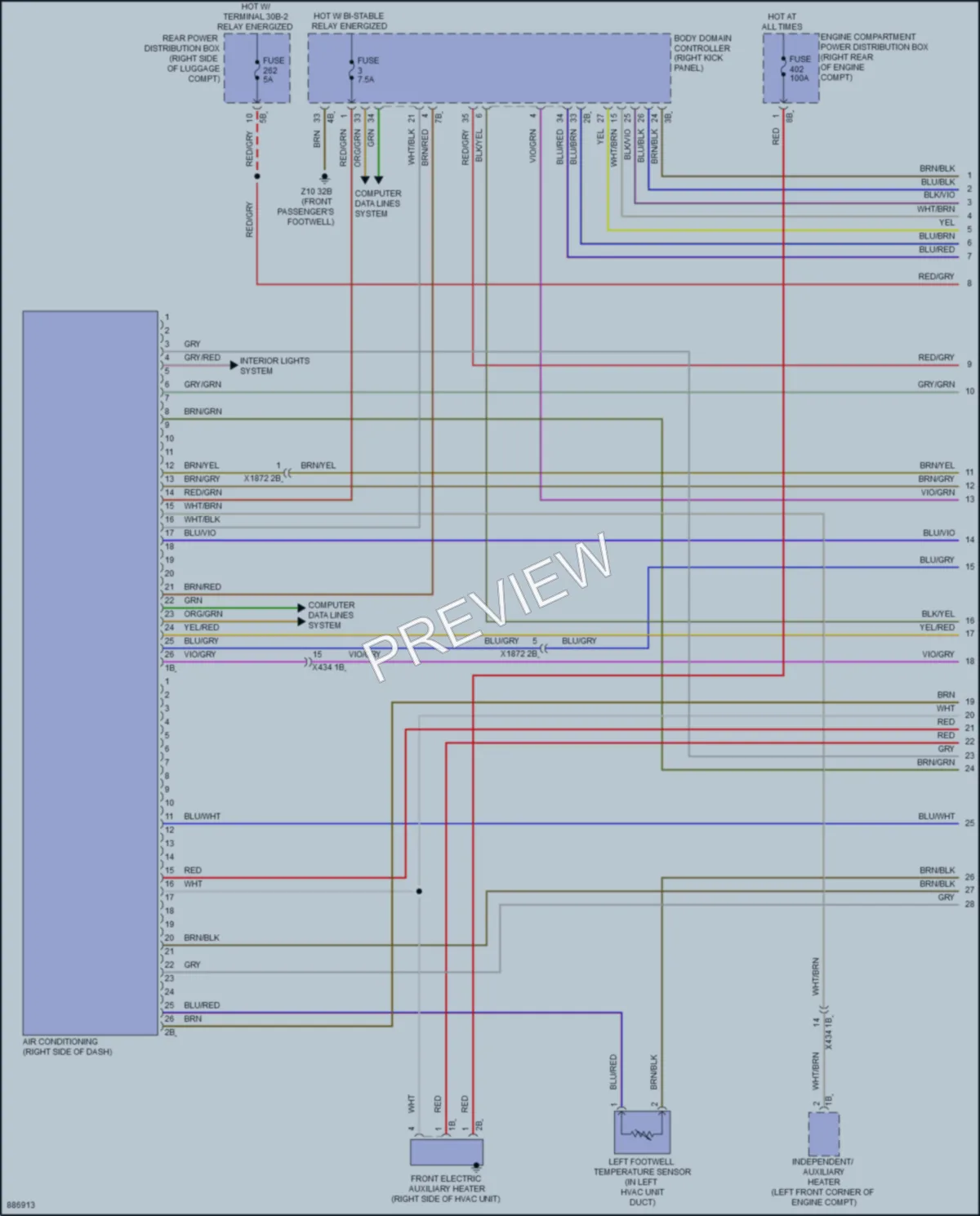 2024 BMW 840iGranCoupe Air Conditioning wiring diagram preview