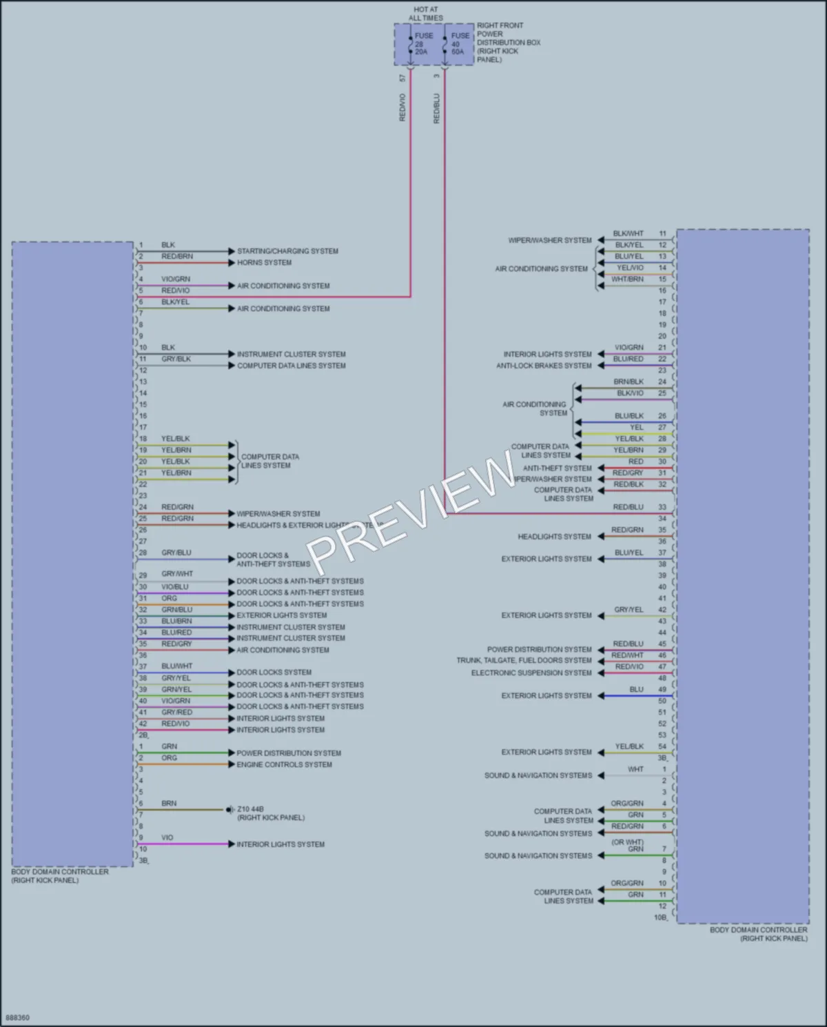 2024 BMW 840iGranCoupe Body Control Modules wiring diagram preview
