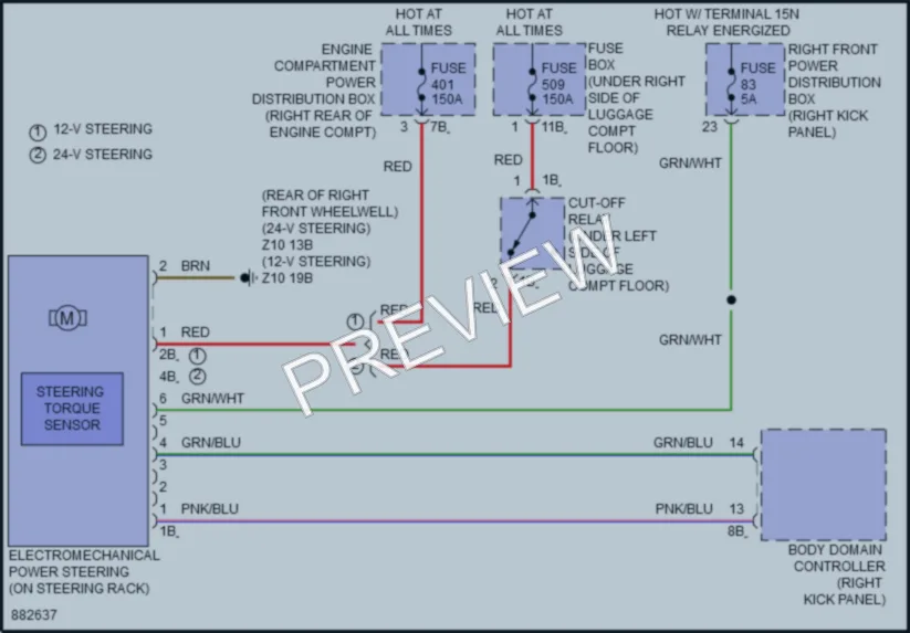 2024 BMW 840iGranCoupe Electronic Power Steering wiring diagram preview