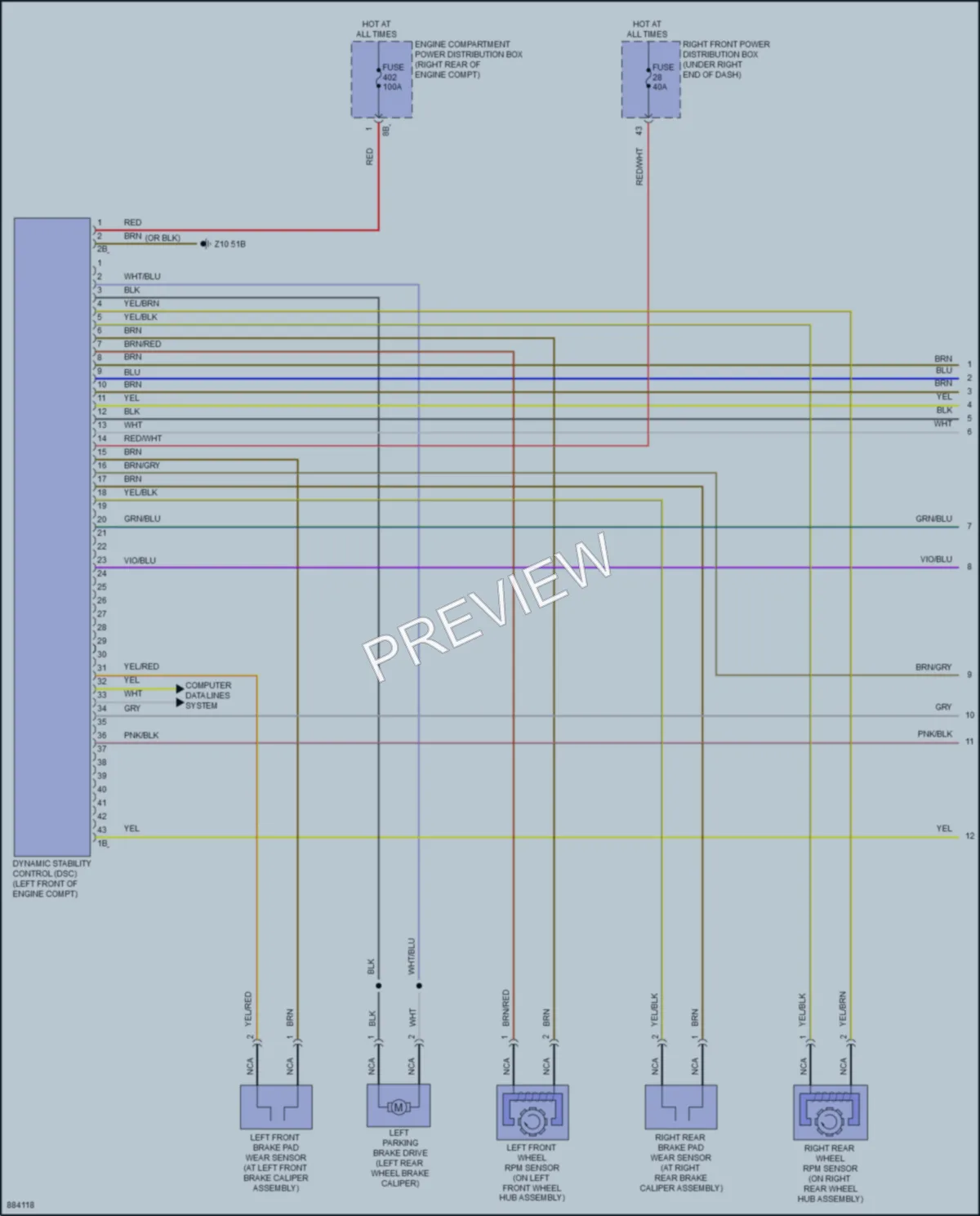 2024 BMW M2 Anti Lock Brakes wiring diagram preview
