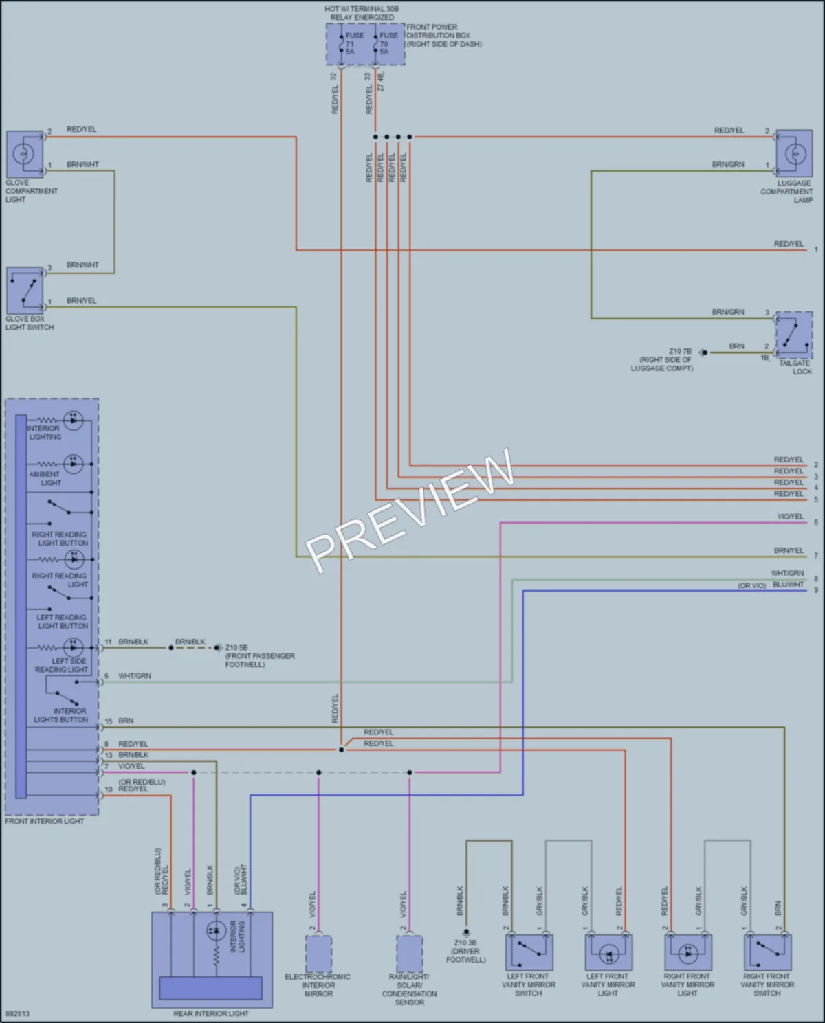 2024 BMW M235iGranCoupe Interior Lights wiring diagram preview