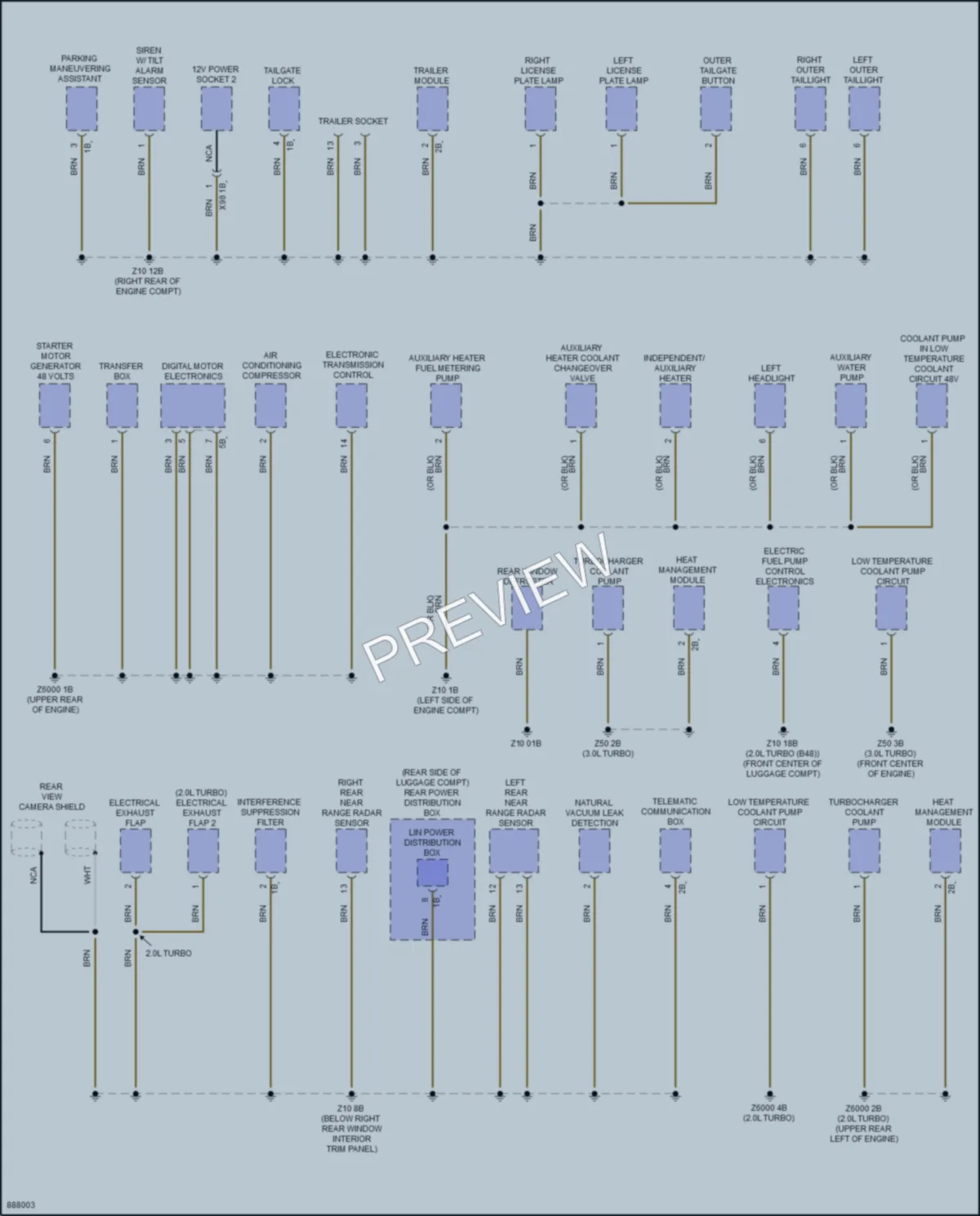 2024 BMW M240i Ground Distribution wiring diagram preview