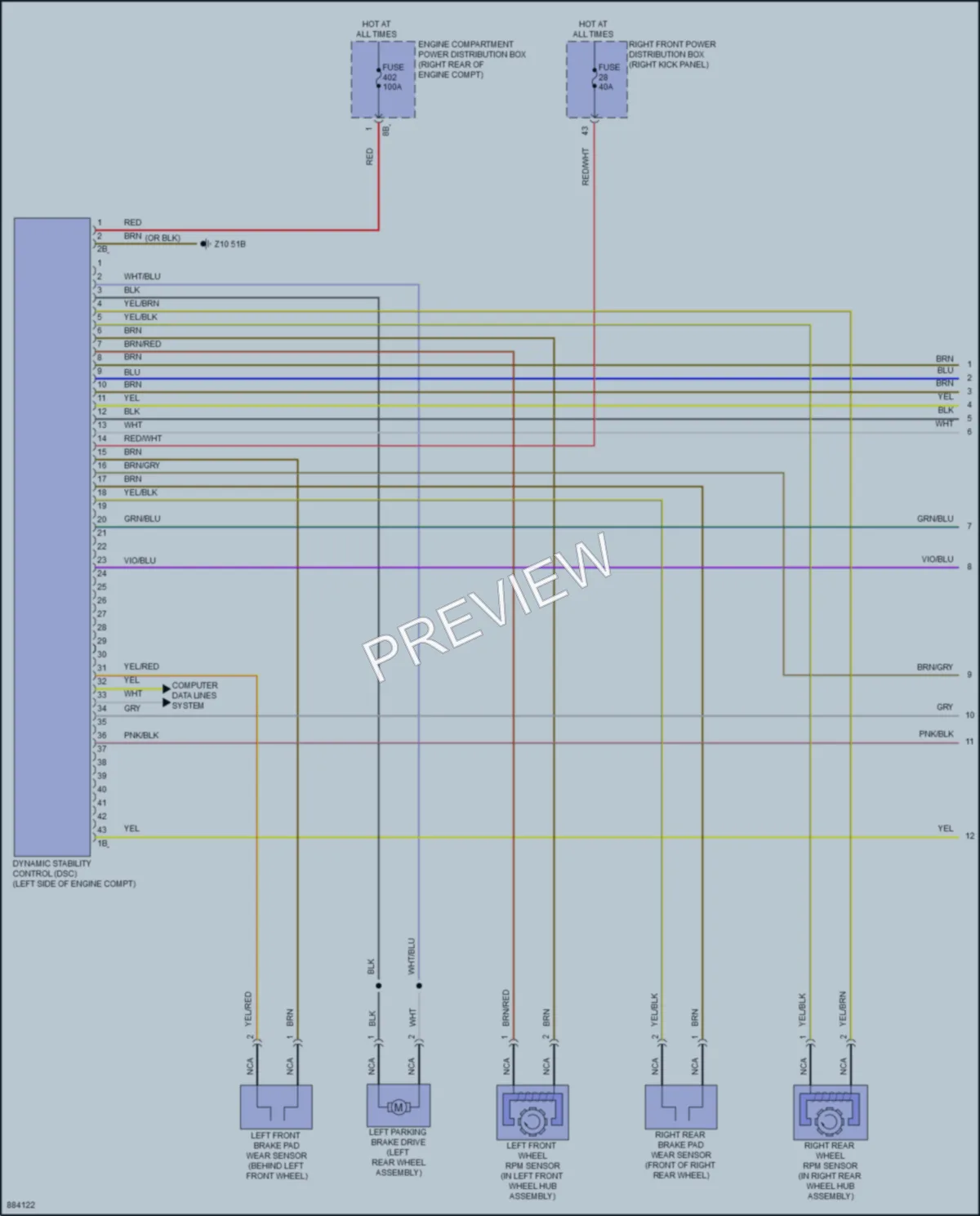 2024 BMW M3 Anti Lock Brakes wiring diagram preview