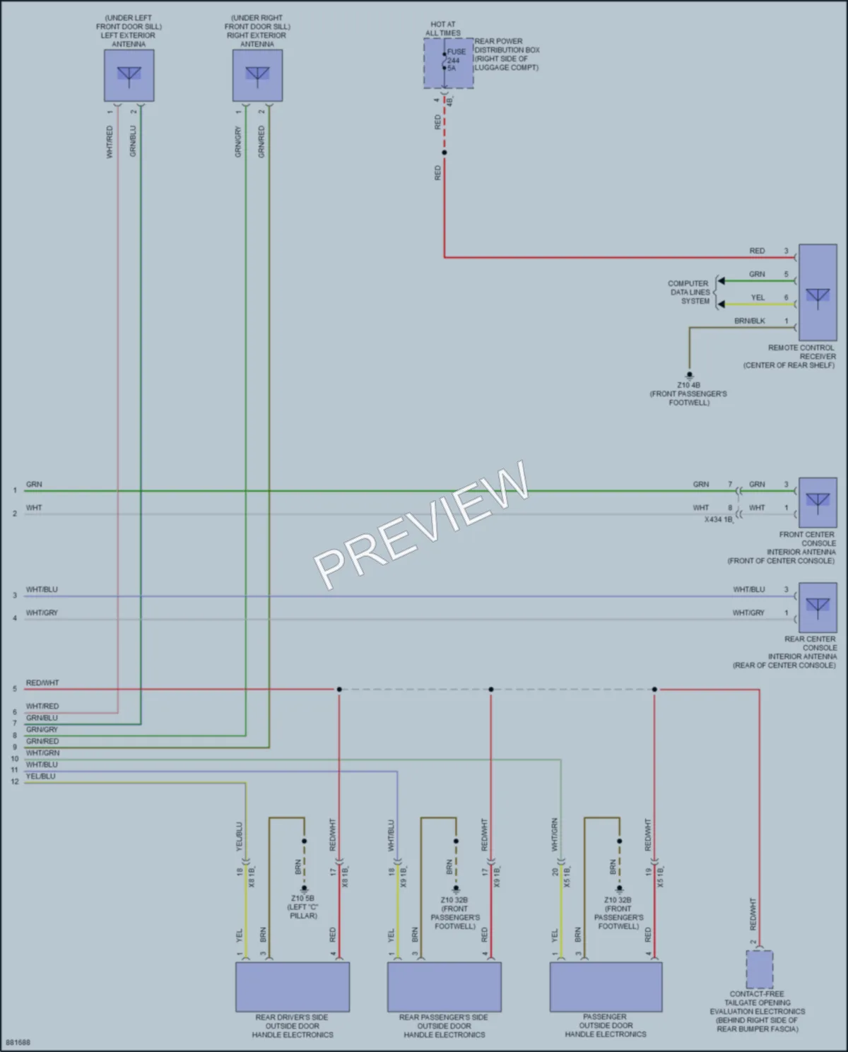 2024 BMW M3 Anti Theft wiring diagram preview