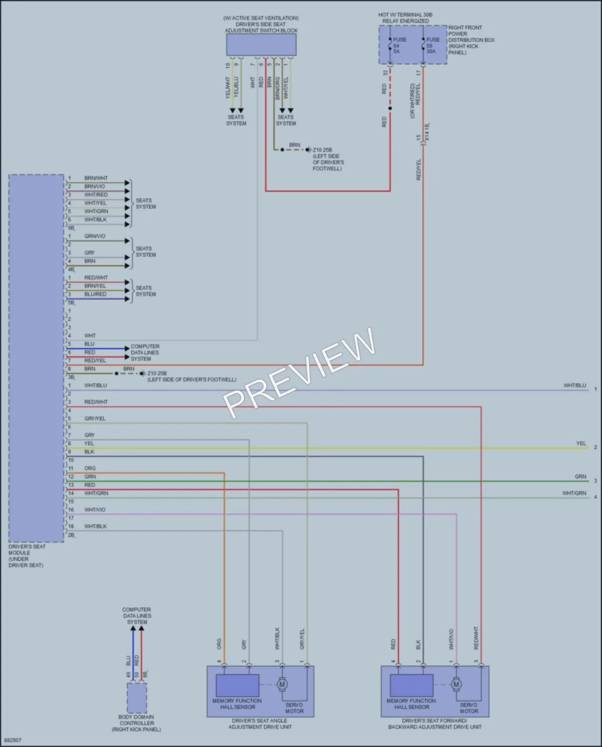 2024 BMW M3 Memory Systems wiring diagram preview