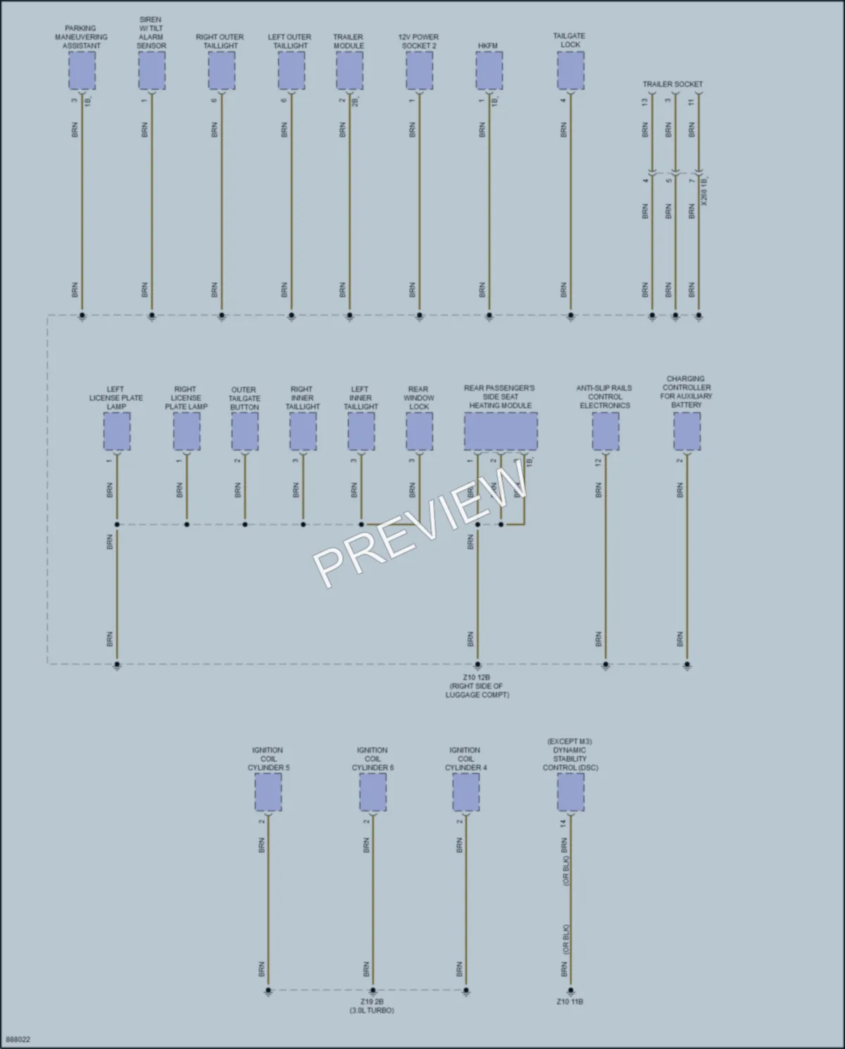 2024 BMW M340i Ground Distribution wiring diagram preview