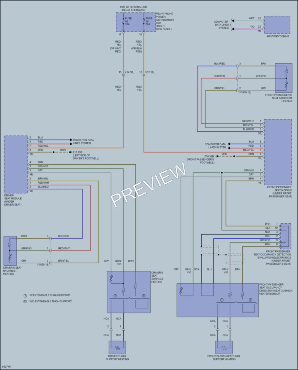 2024 BMW M340i Power Seats wiring diagram preview