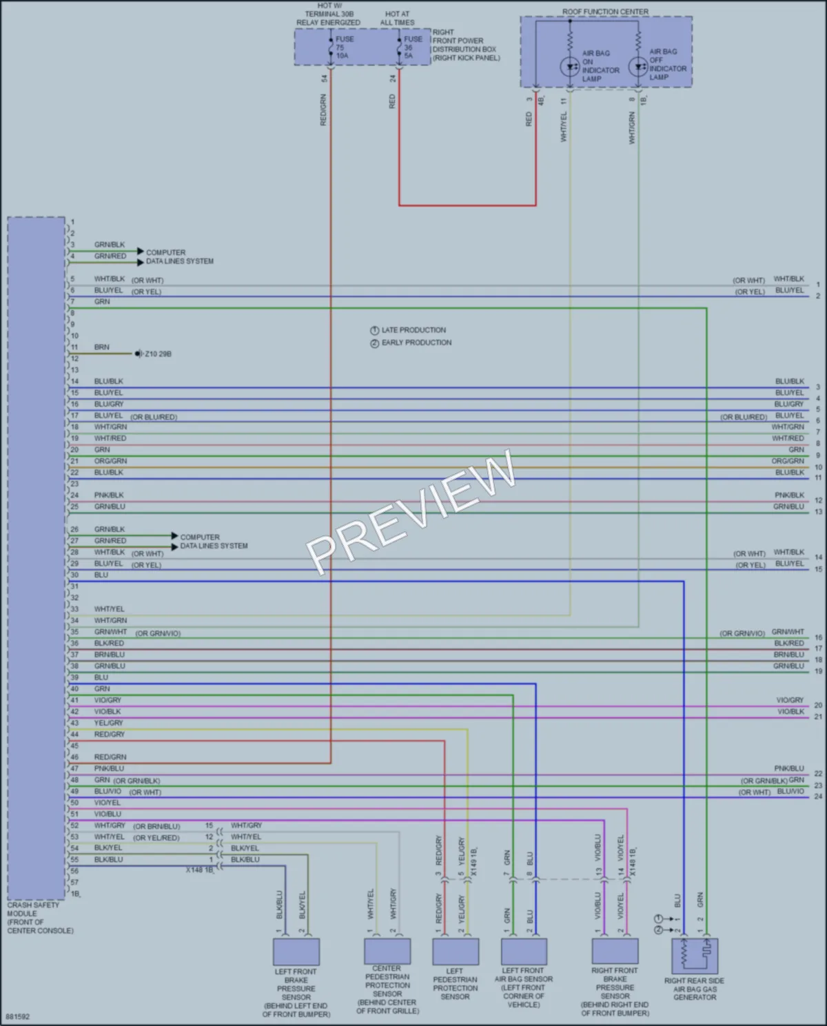 2024 BMW M340i Supplemental Restraints wiring diagram preview