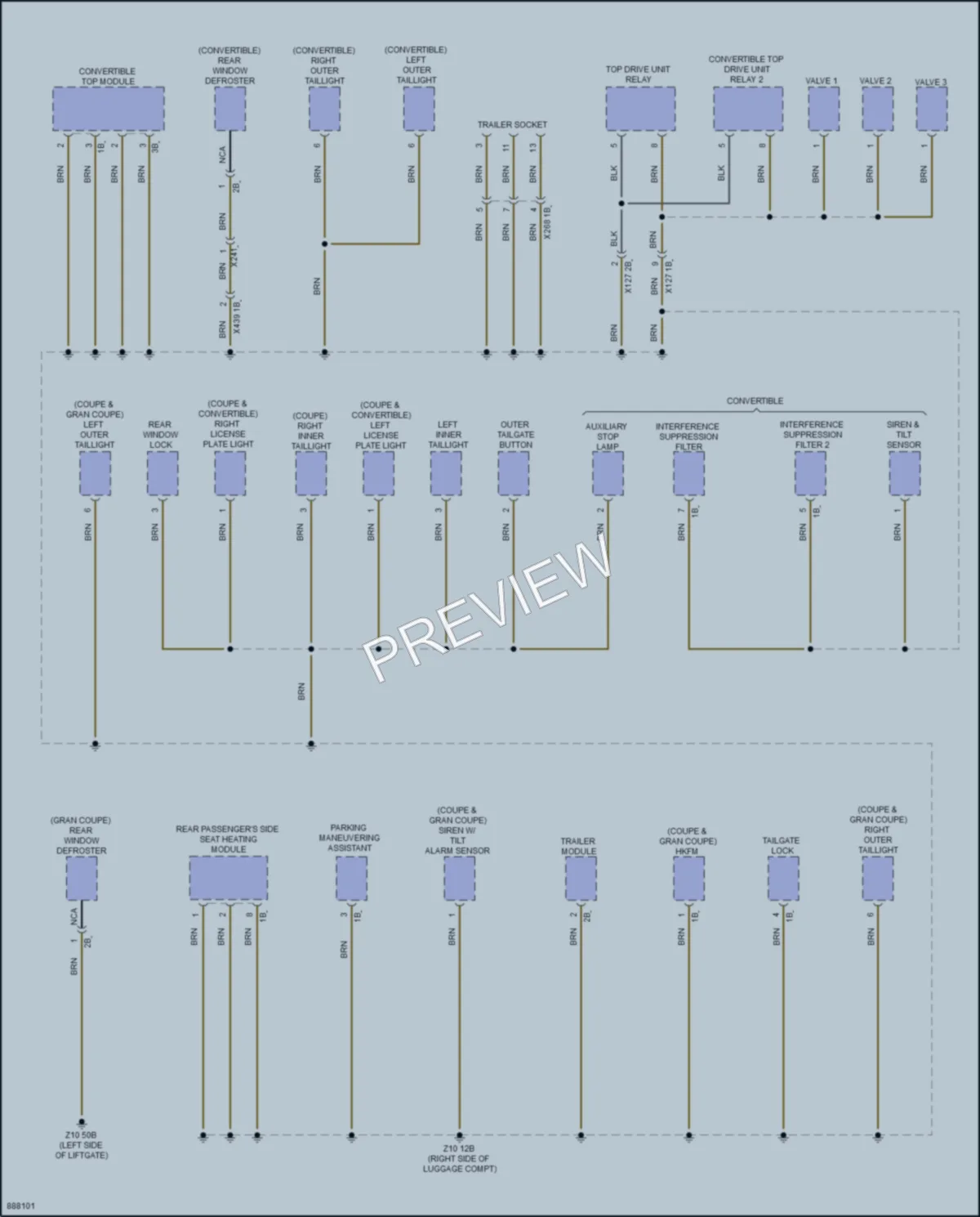 2024 BMW M4 Ground Distribution wiring diagram preview