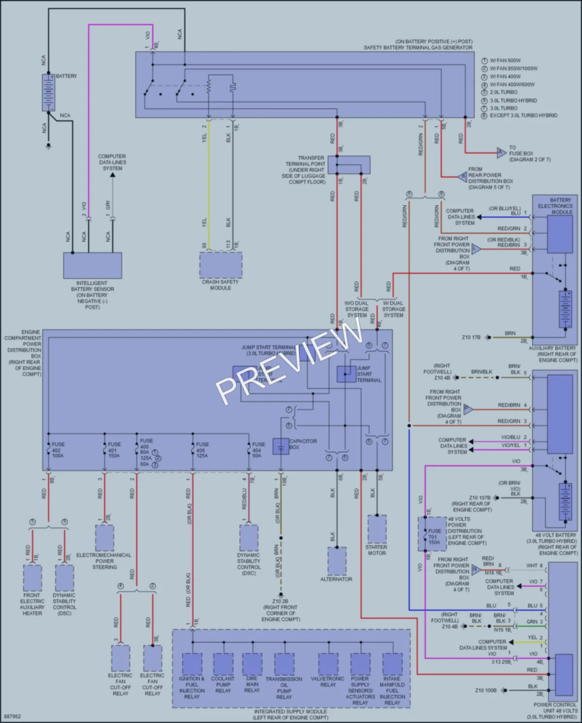 2024 BMW M4 Power Distribution wiring diagram preview