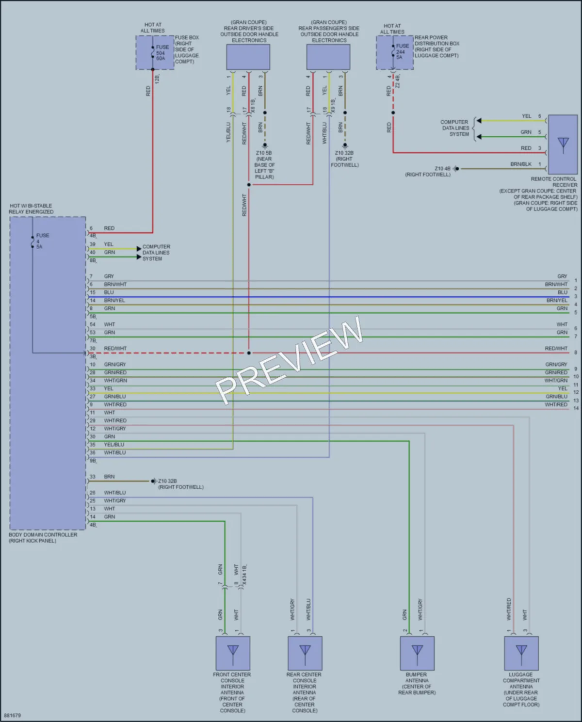 2024 BMW M440iGranCoupe Anti Theft wiring diagram preview