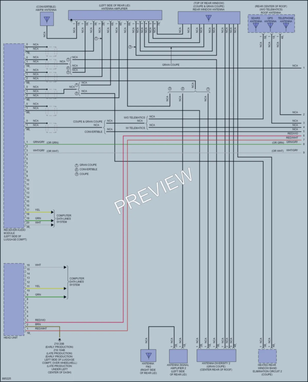 2024 BMW M440iGranCoupe Radio wiring diagram preview