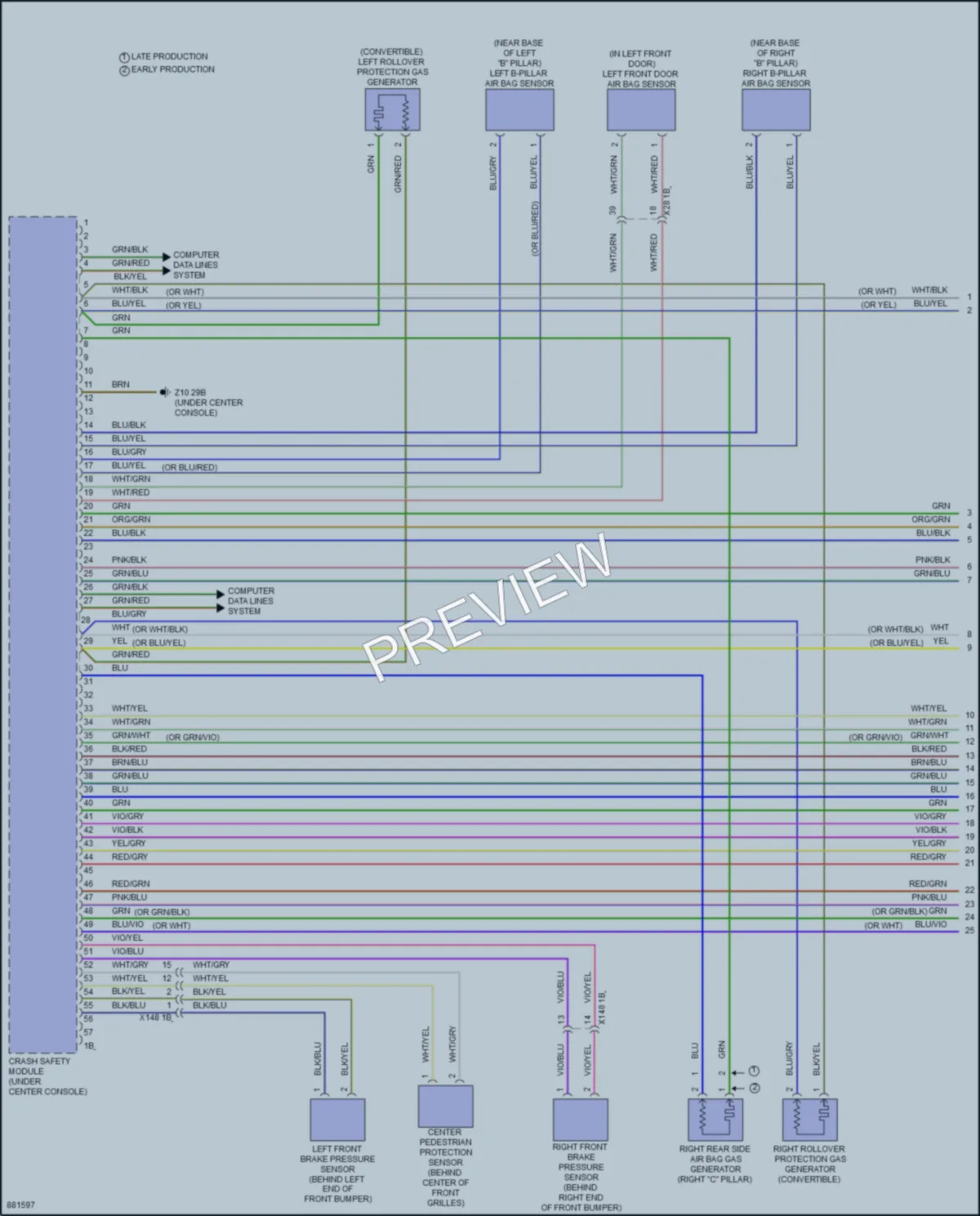 2024 BMW M440iGranCoupe Supplemental Restraints wiring diagram preview