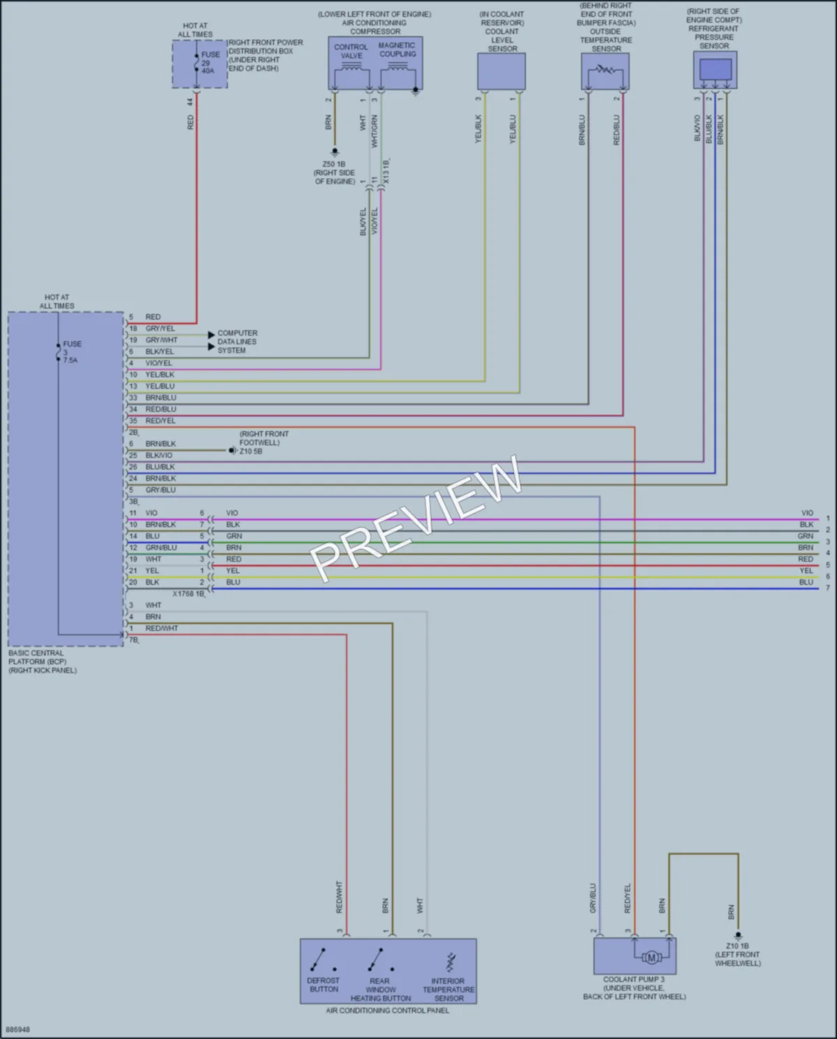 2024 BMW X1SAV Air Conditioning wiring diagram preview