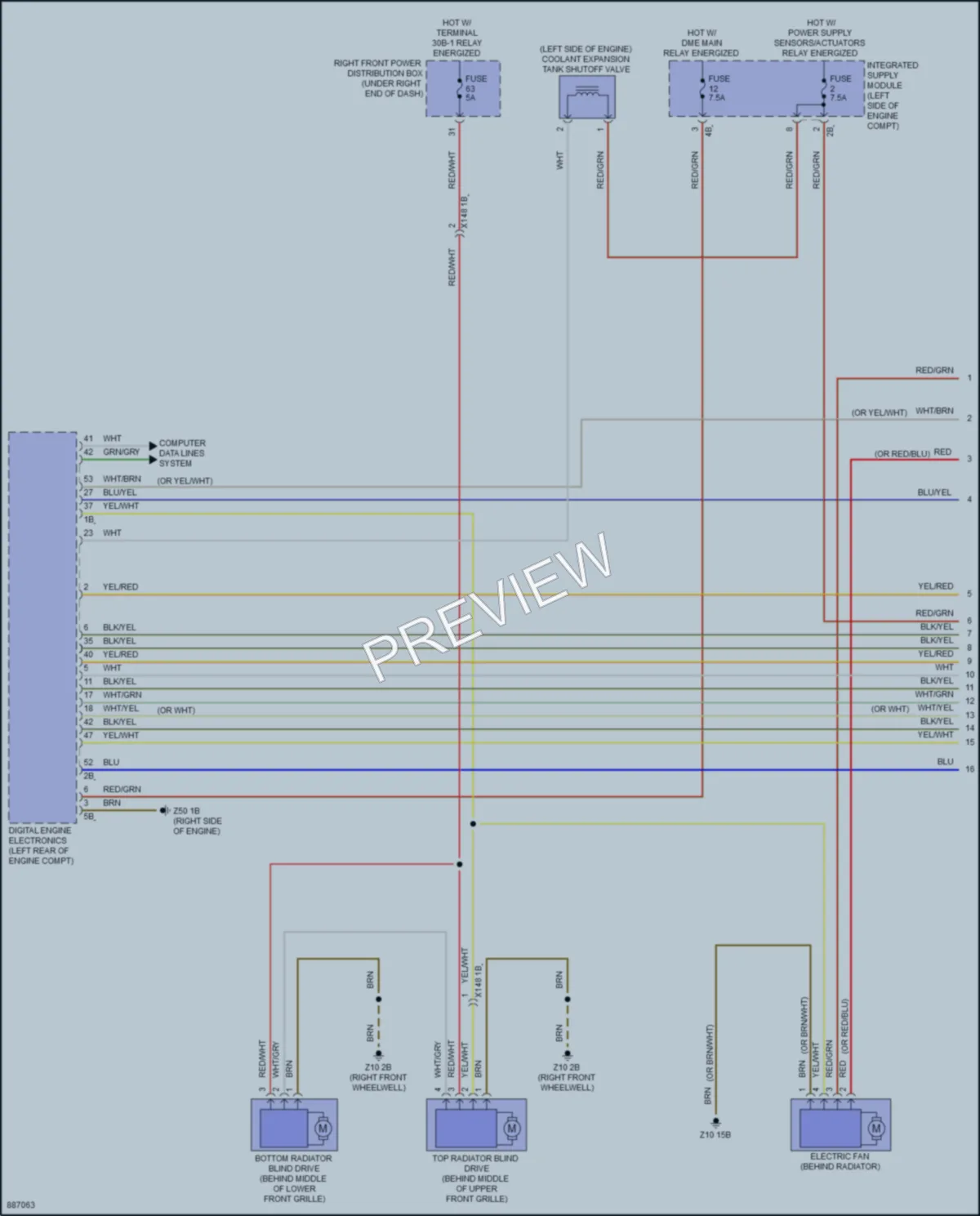 2024 BMW X1SAV Cooling Fan wiring diagram preview