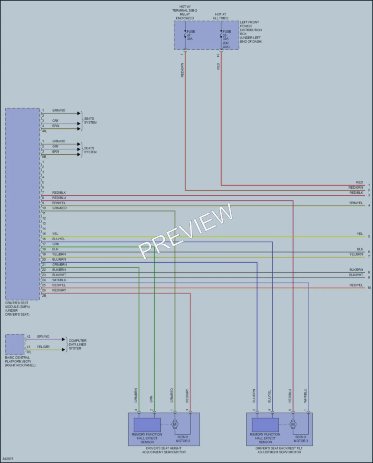 2024 BMW X1SAV Memory Systems wiring diagram preview