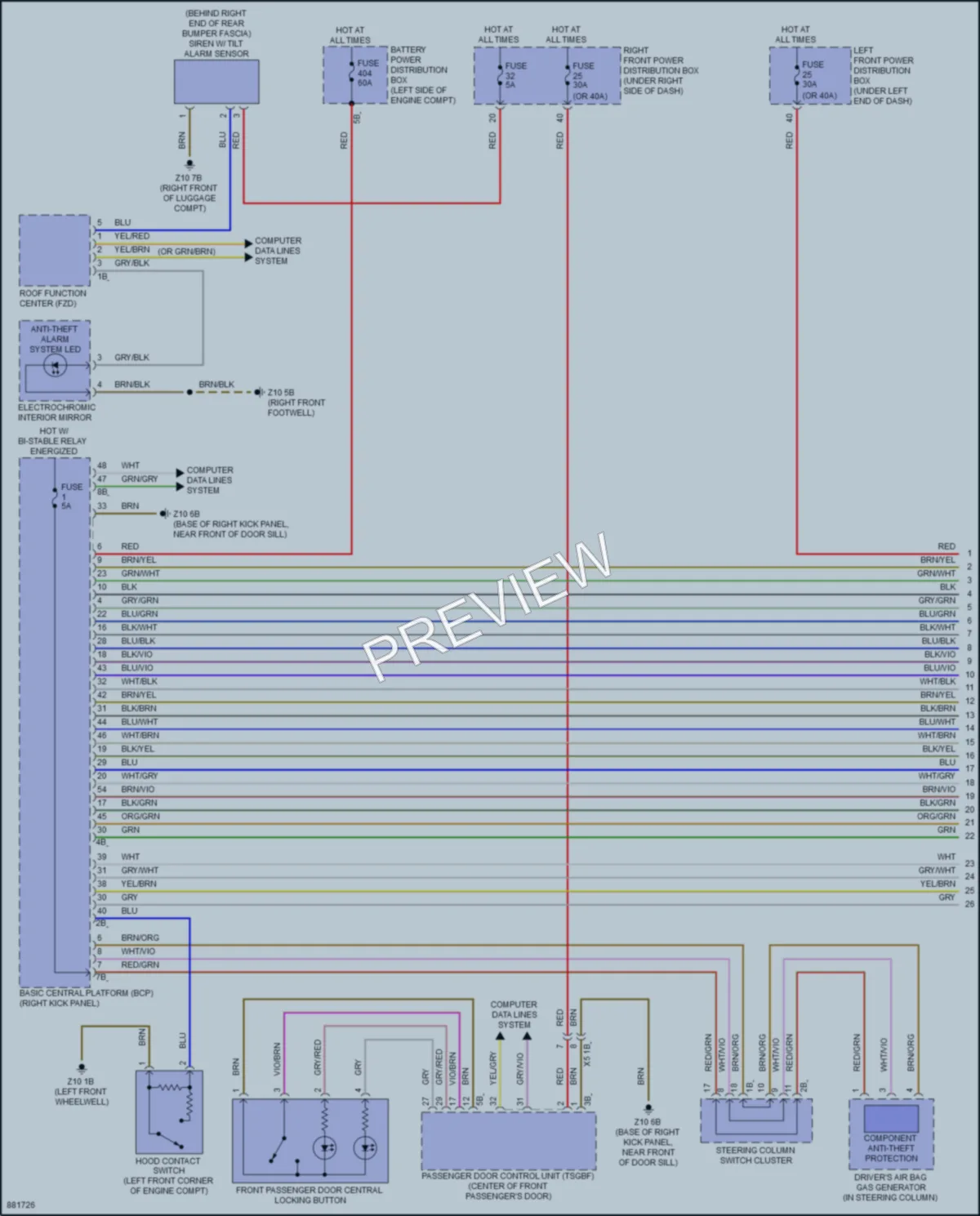 2024 BMW X2 Anti Theft wiring diagram preview