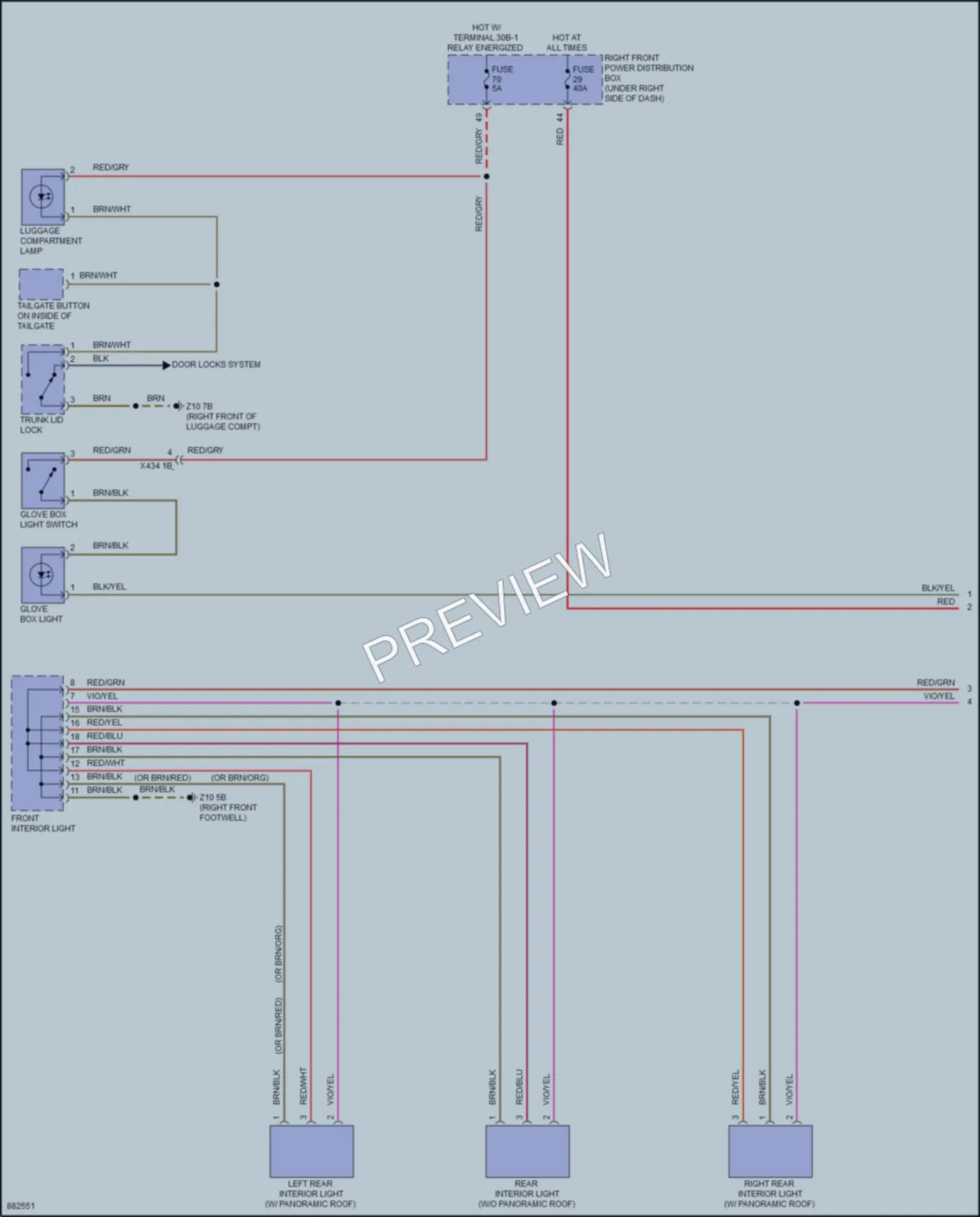 2024 BMW X2 Interior Lights wiring diagram preview