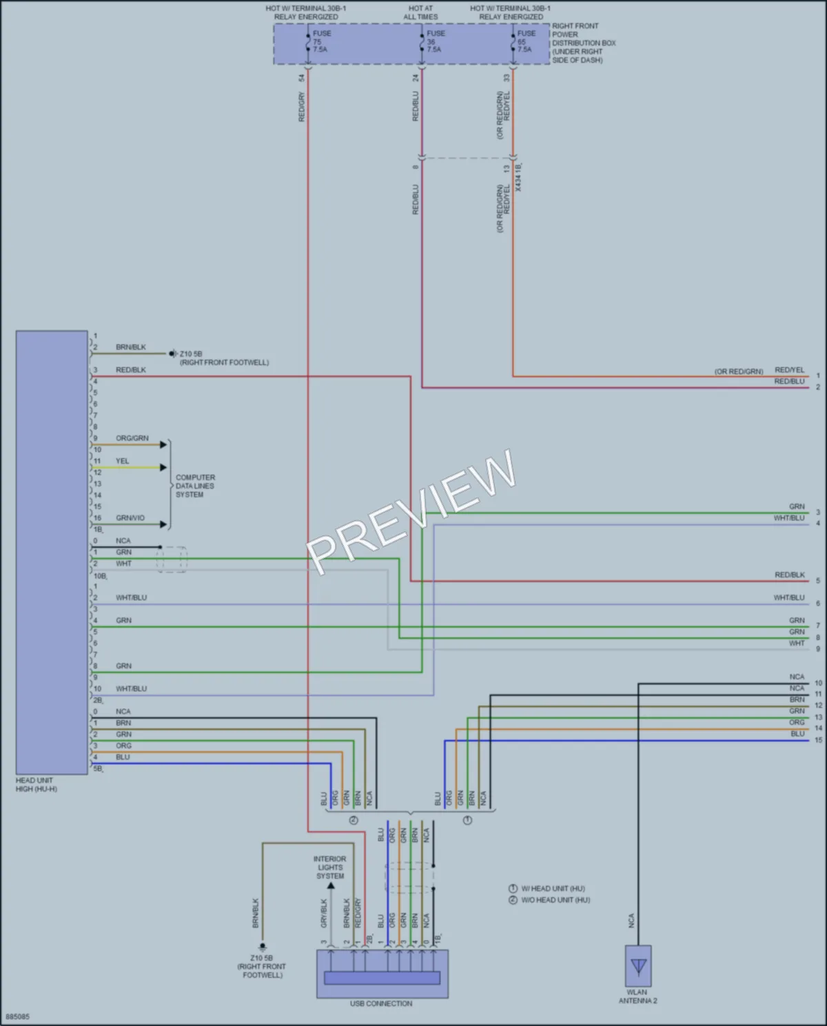 2024 BMW X2 Radio wiring diagram preview