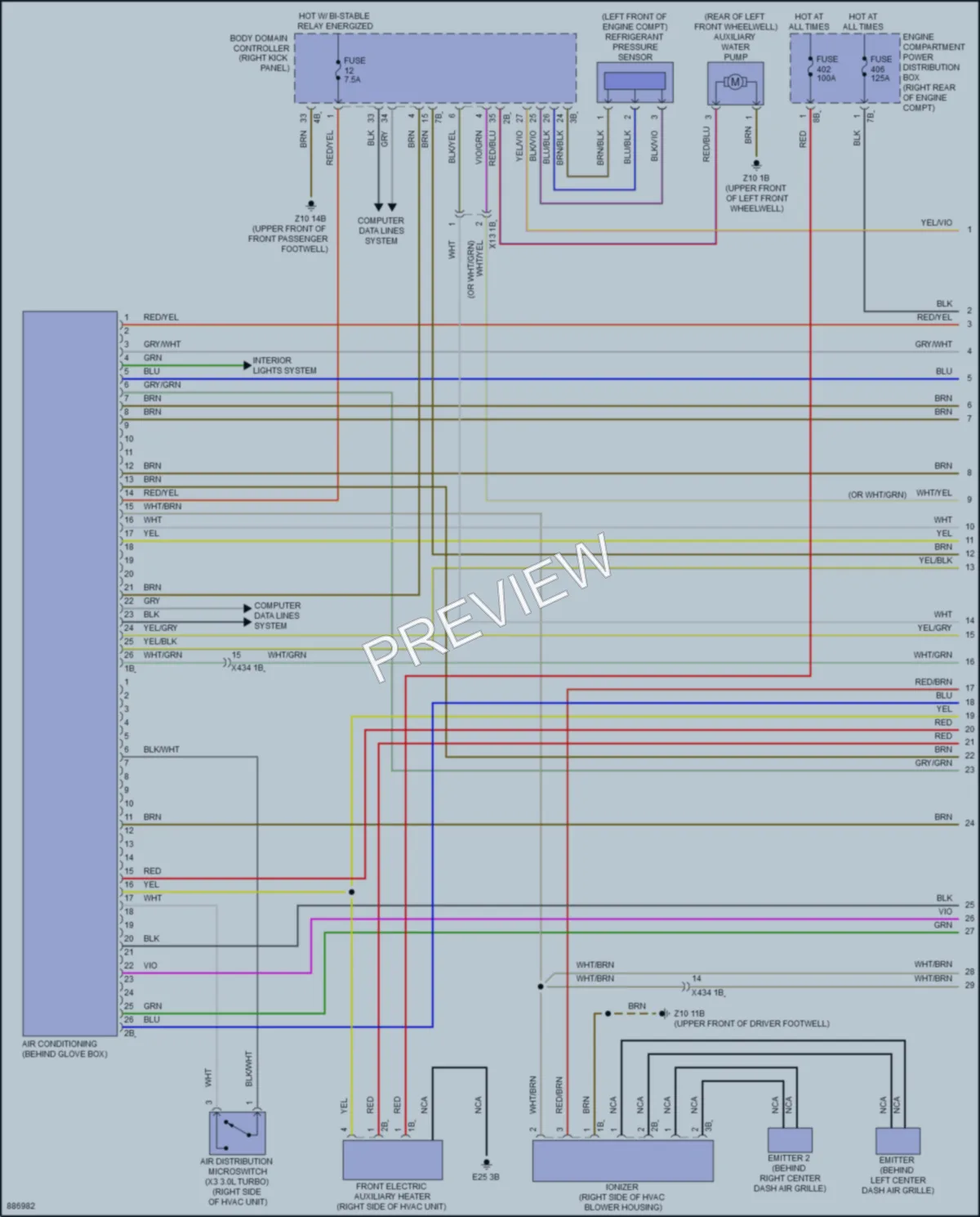 2024 BMW X3 Air Conditioning wiring diagram preview